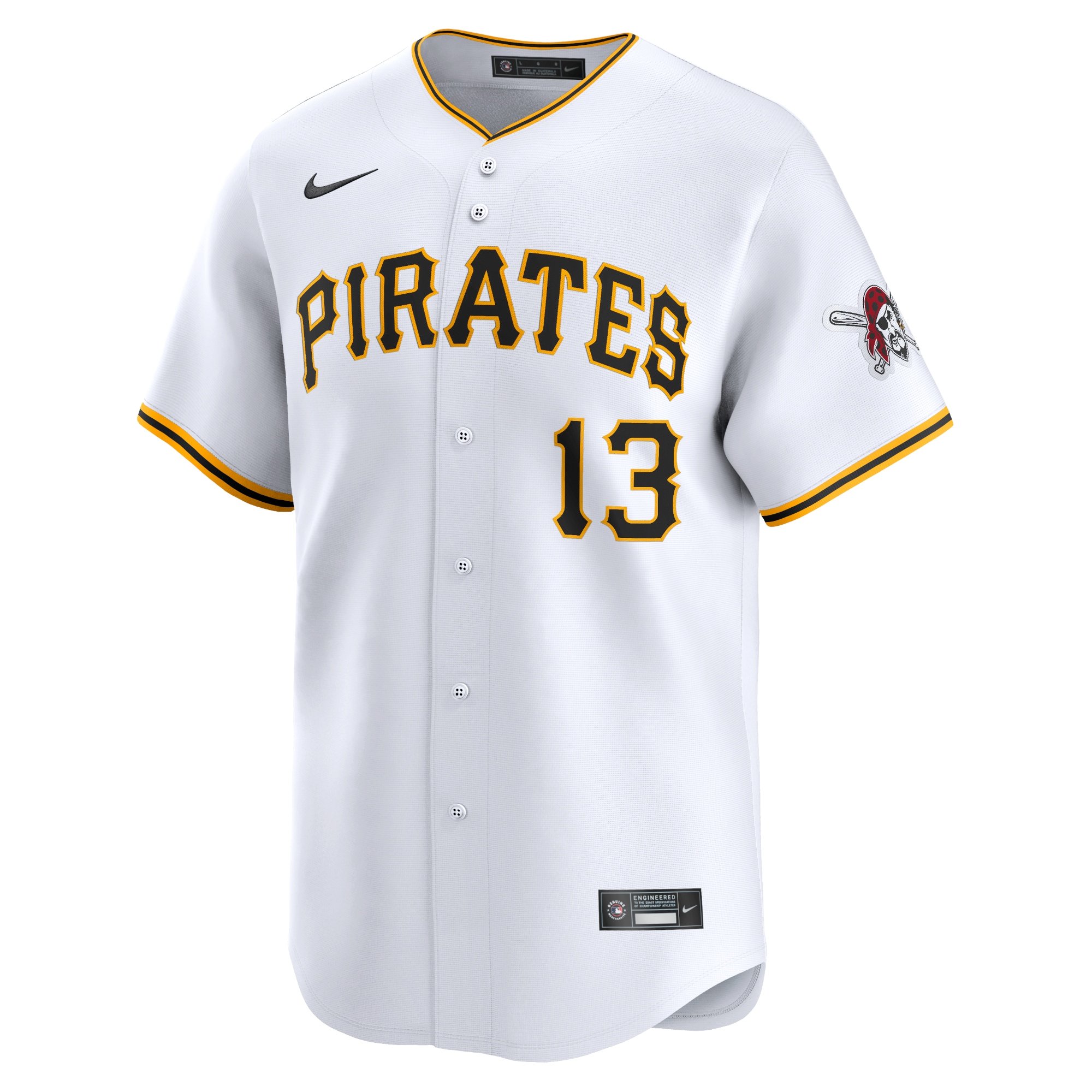 Men's Pittsburgh Pirates Ke'Bryan Hayes  White Home Limited Player Jersey
