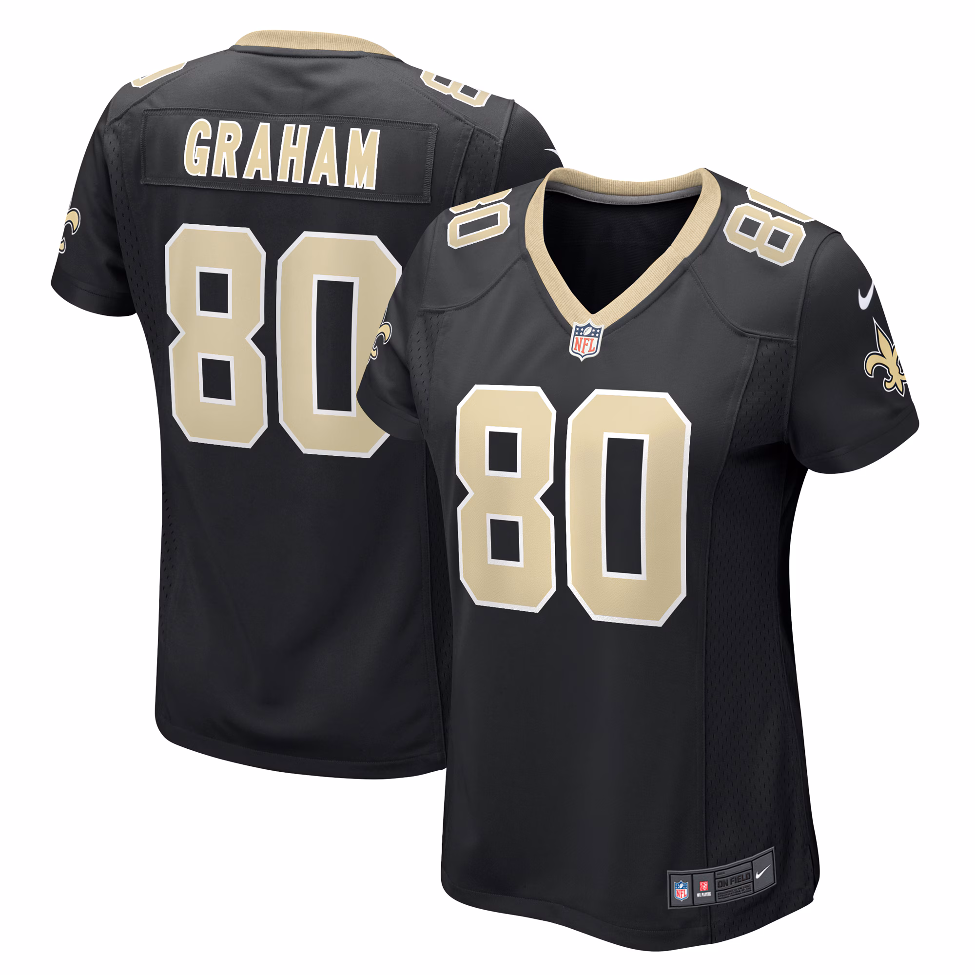 Jimmy Graham New Orleans Saints Women's Team Game Jersey -  Black