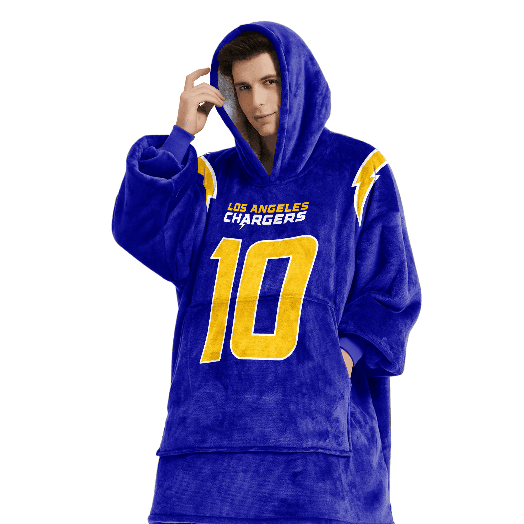 Adult 10 Los Angeles Football Unisex Blanket Hoodie