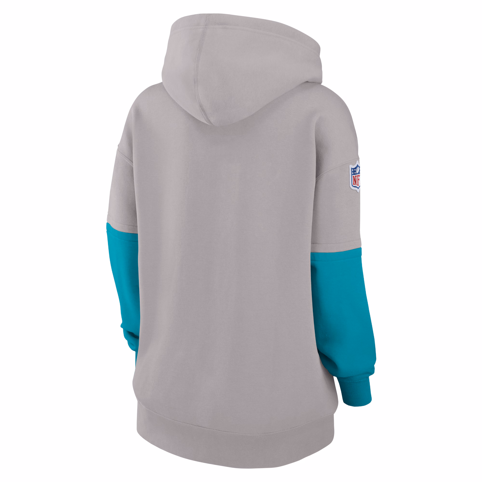 Miami Dolphins Women's 2024 Sideline Essential Fleece Pullover Hoodie - Gray