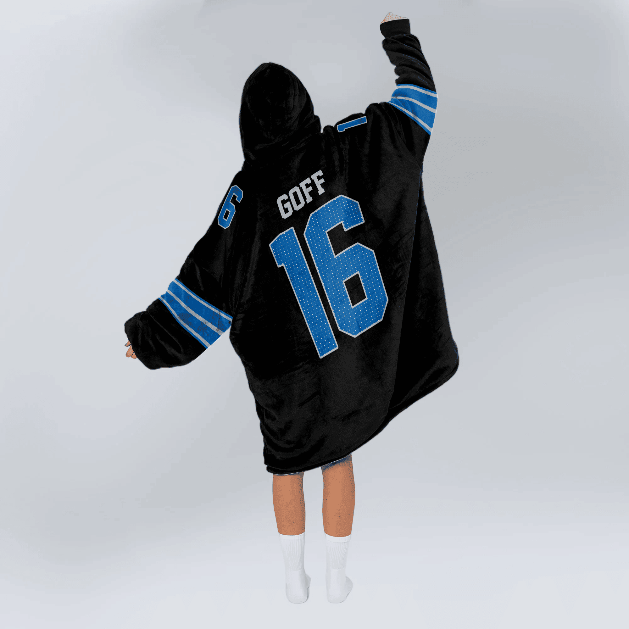 Adult J.G 16 Detroit Football Unisex Blanket Hoodie
