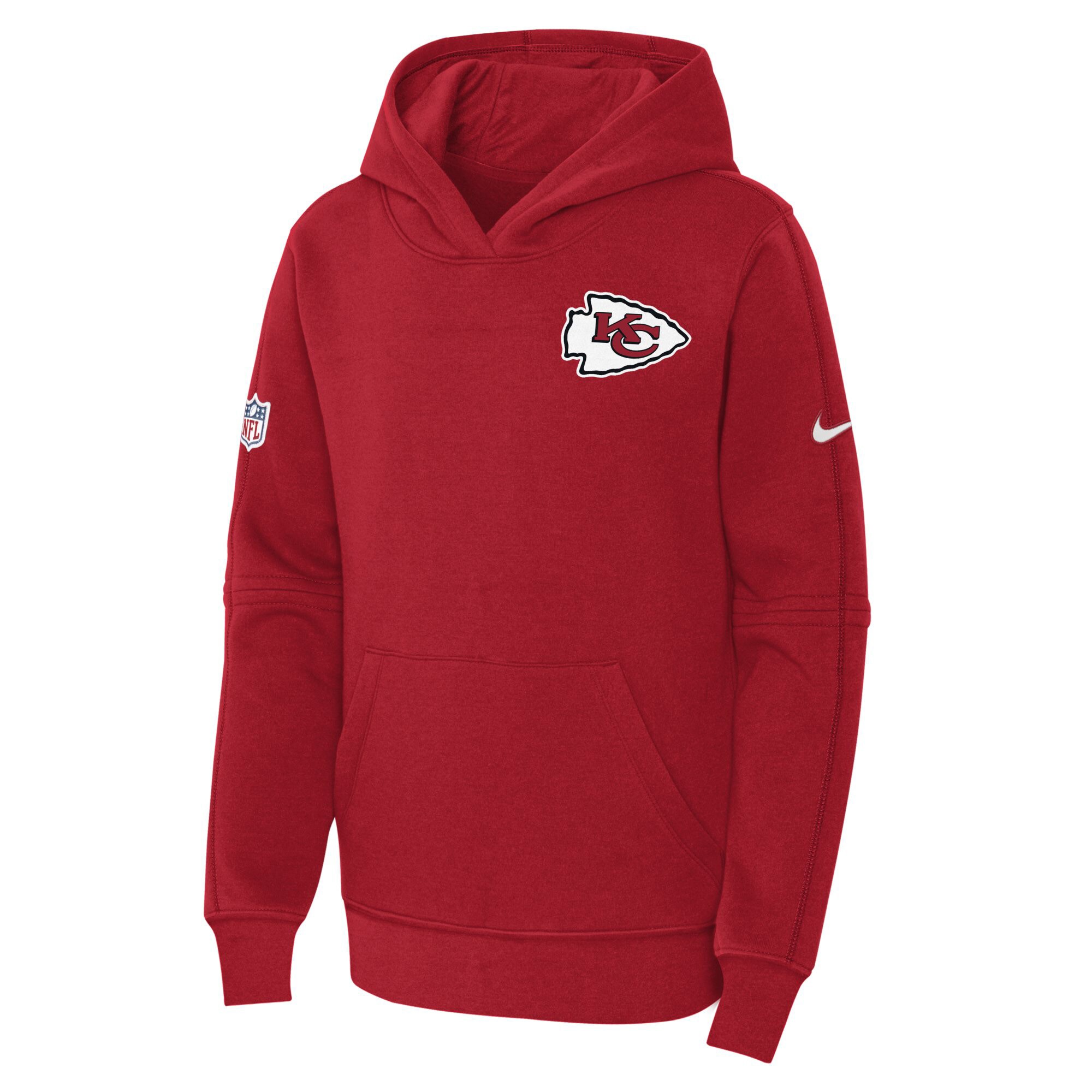 Kansas City Chiefs  Youth 2023 Sideline Club Fleece Pullover Hoodie - Red