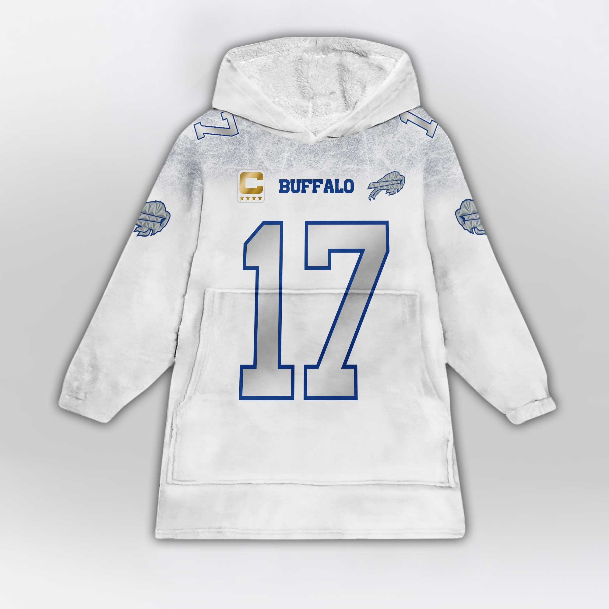 Captain J.A 17 Buffalo Football Unisex Blanket Hoodie