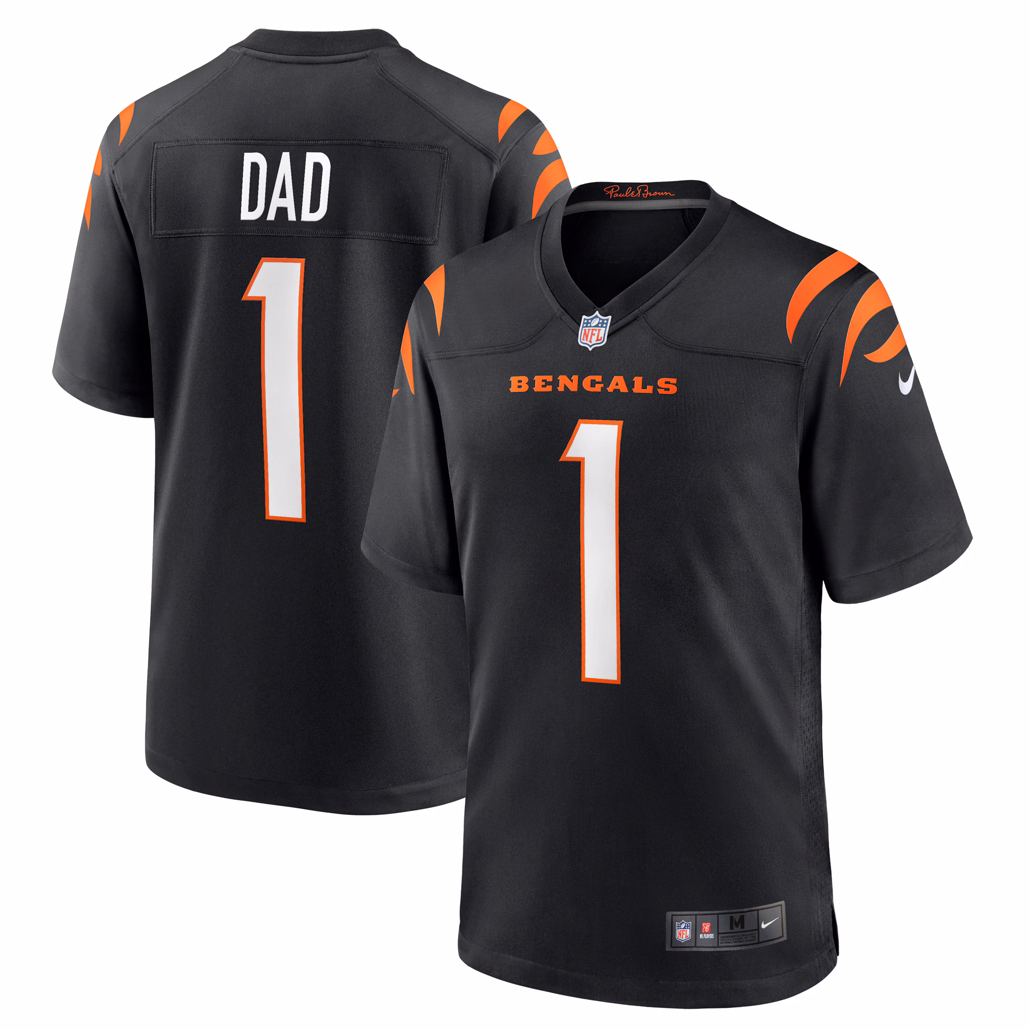 Number 1 Dad Cincinnati Bengals Game Jersey - Black