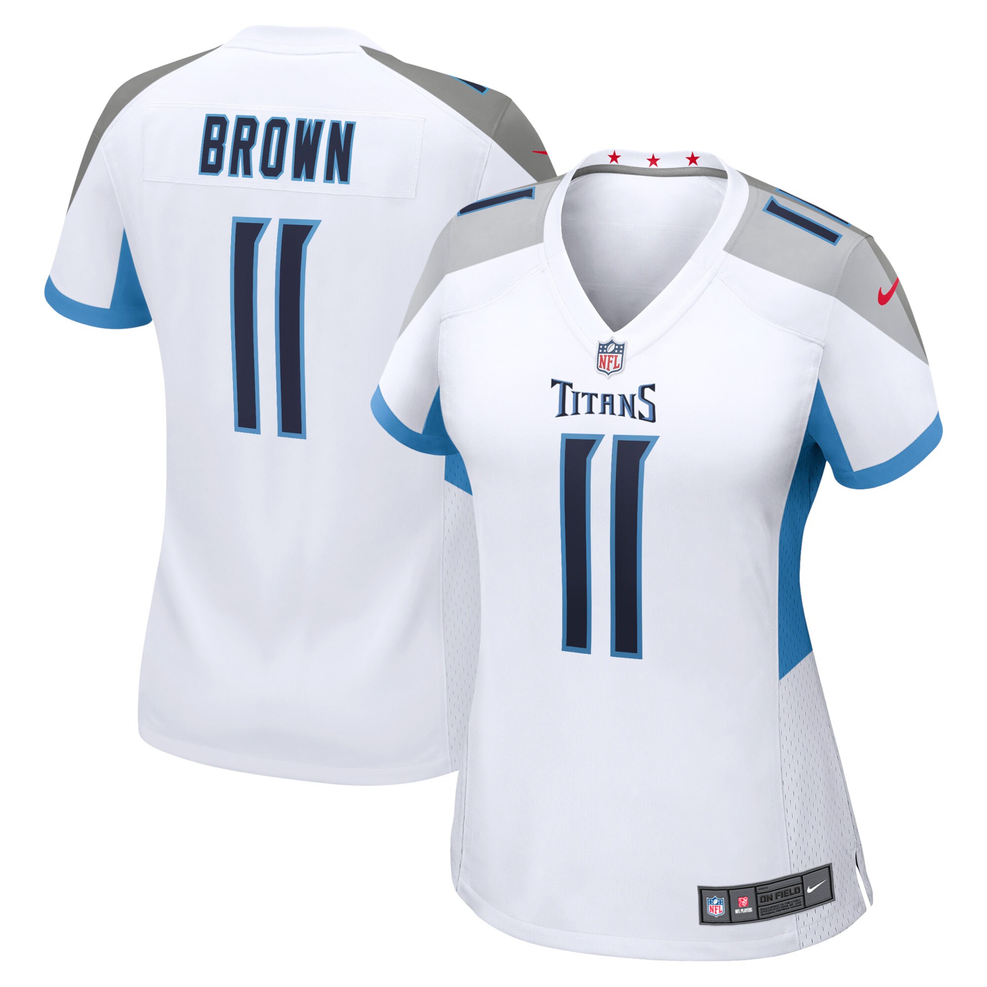 AJ Brown Tennessee Titans  Women's Game Jersey - White