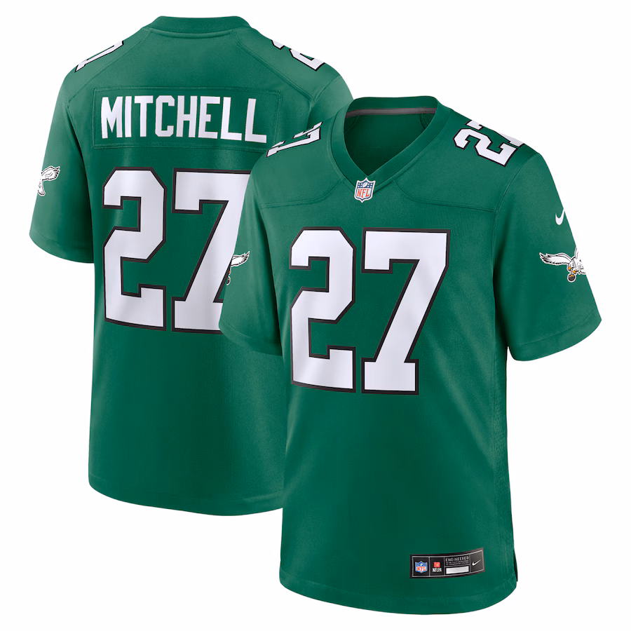 Men's Quinyon Mitchell #27 Kelly Green Philadelphia Eagles Alternate Game Jersey