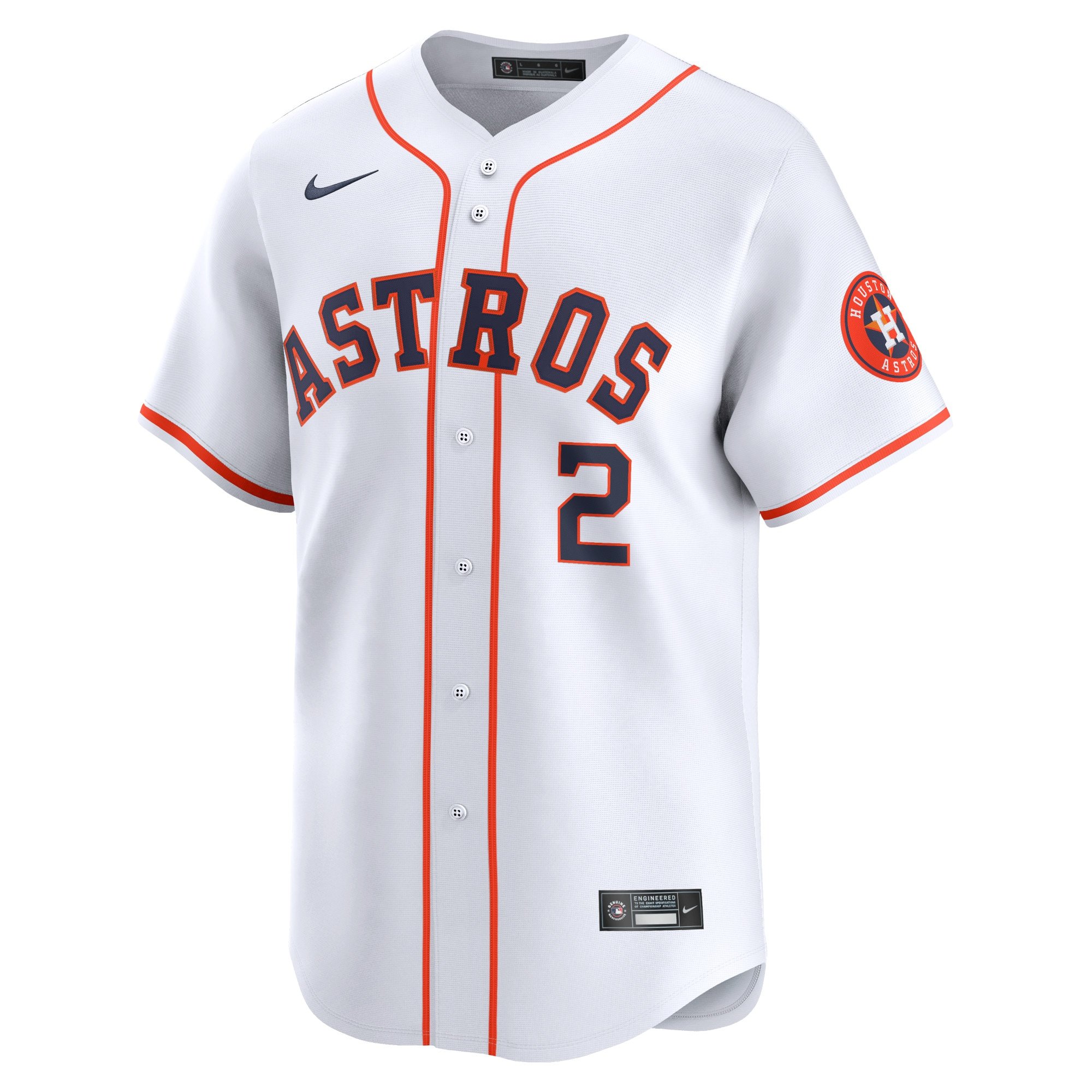 Men's Houston Astros Alex Bregman  White Home Limited Player Jersey