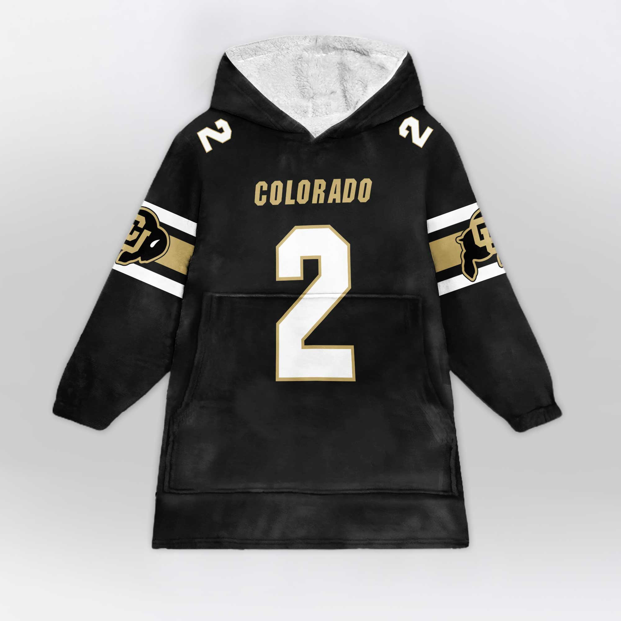 Adult 2 Colorado Football Unisex Blanket Hoodie