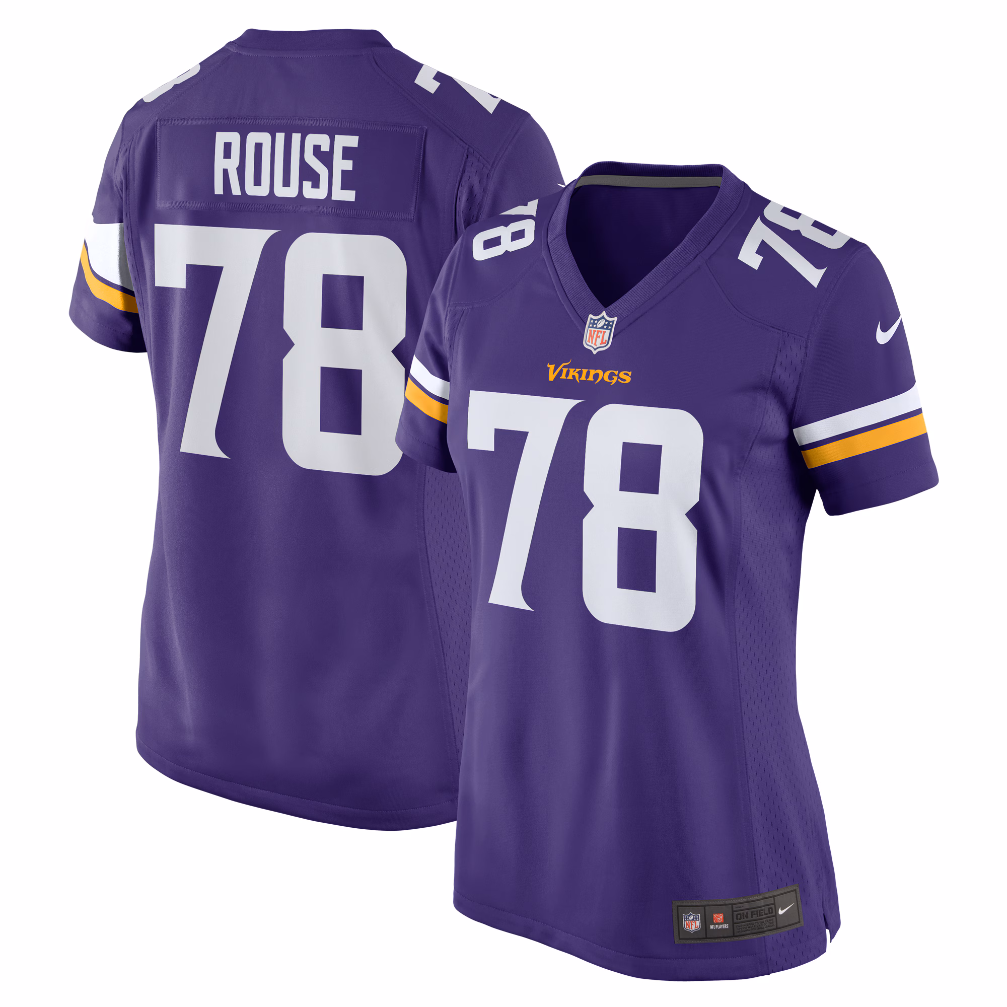 Walter Rouse Minnesota Vikings Women's Game Jersey -  Purple