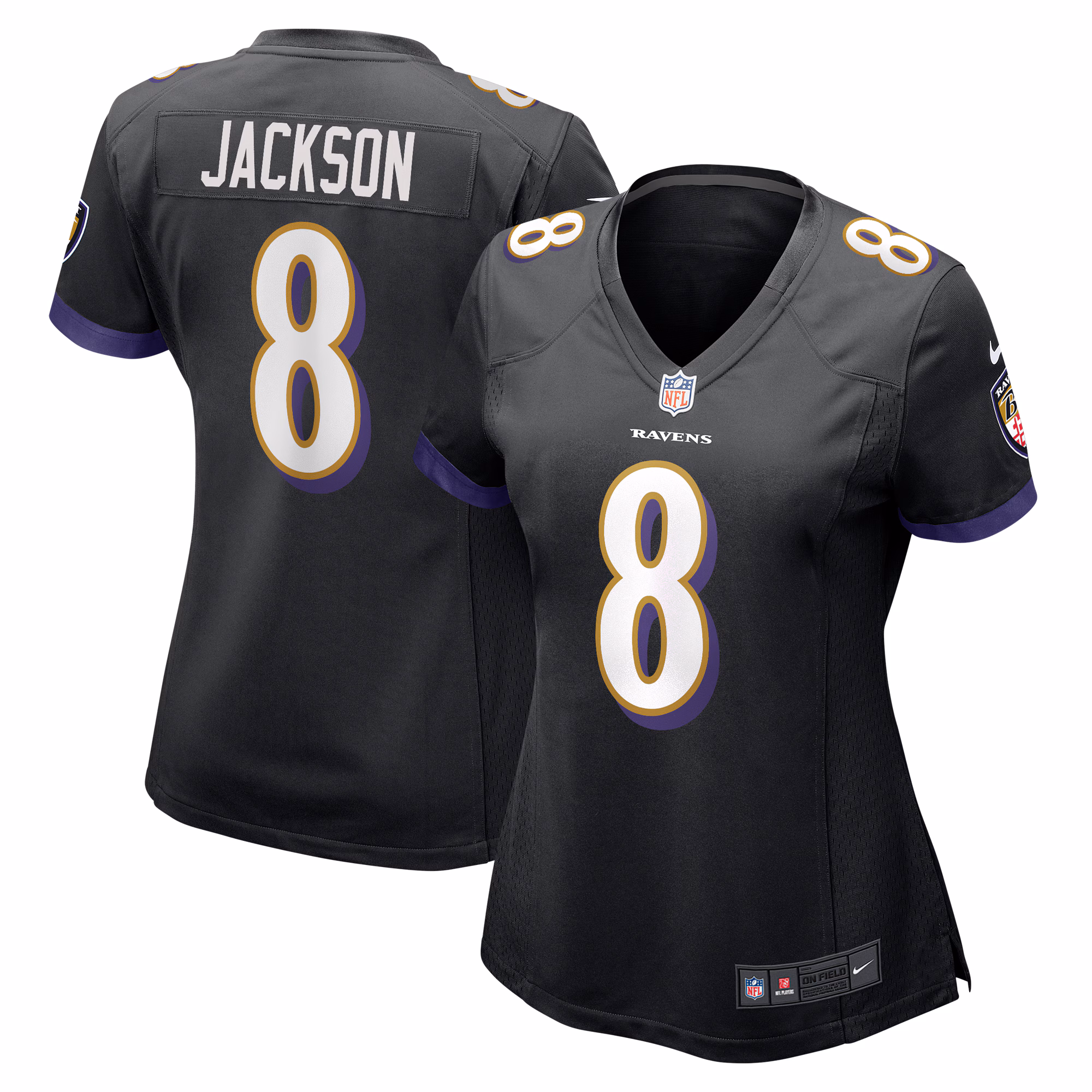 Lamar Jackson Baltimore Ravens Women's Alternate Game Jersey -  Black