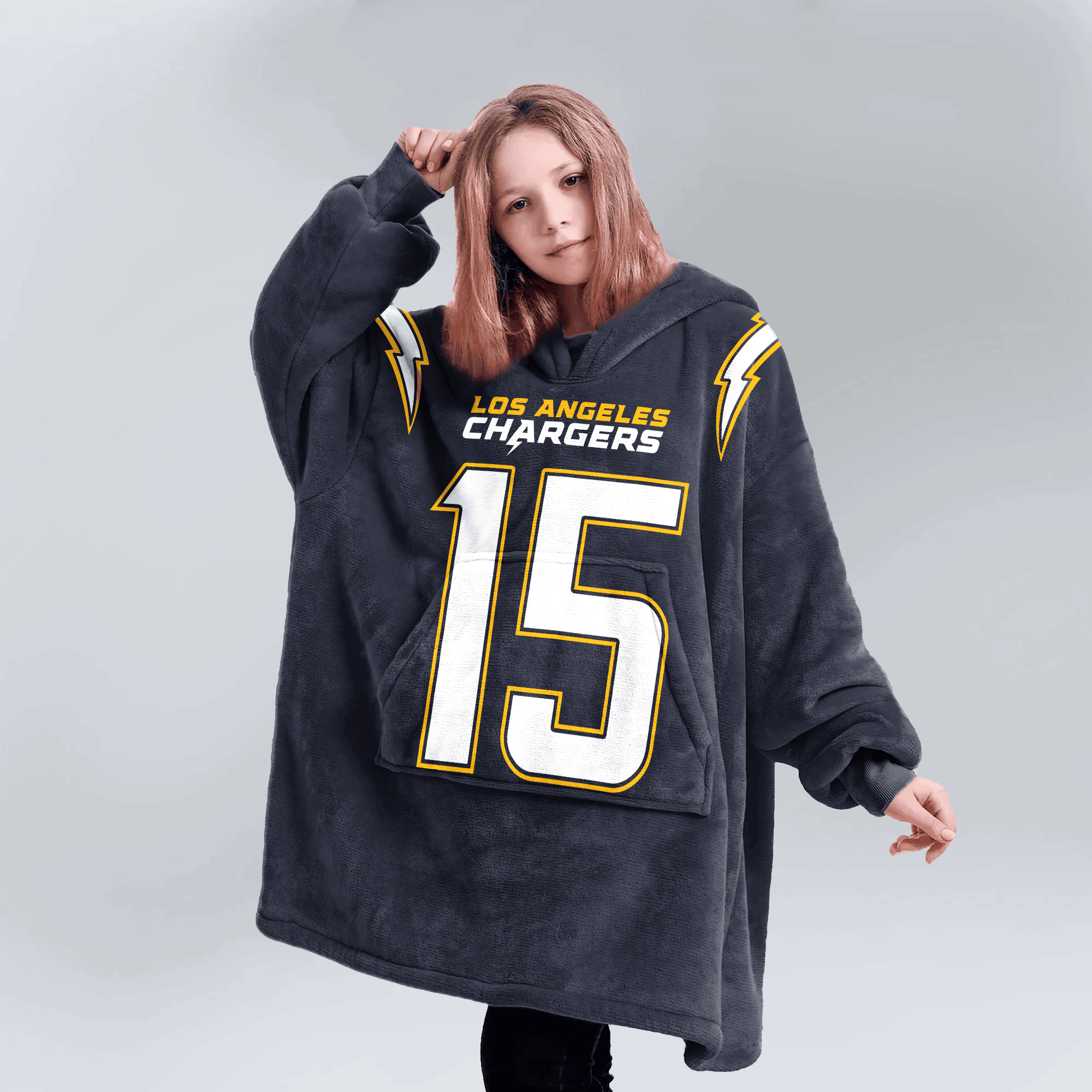 Kid 15 Los Angeles Football Unisex Blanket Hoodie