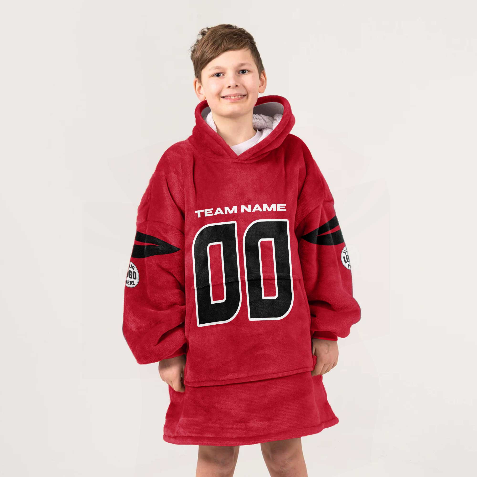 Adult Custom Blanket Hoodie Houston Texans Inspired Color