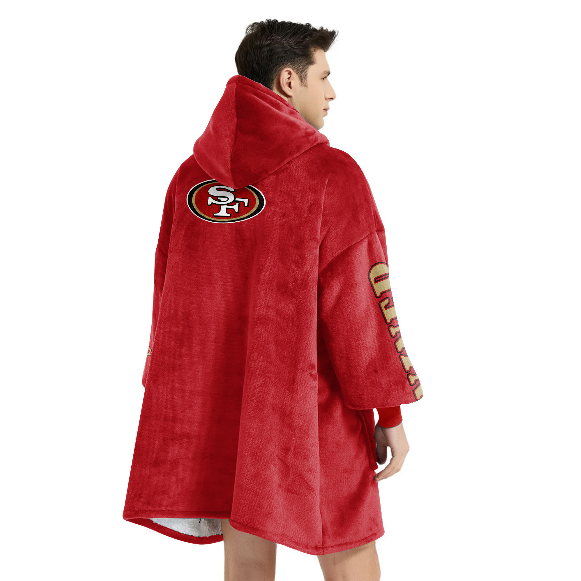 Adult San Francisco 49ers Football Unisex Blanket Hoodie