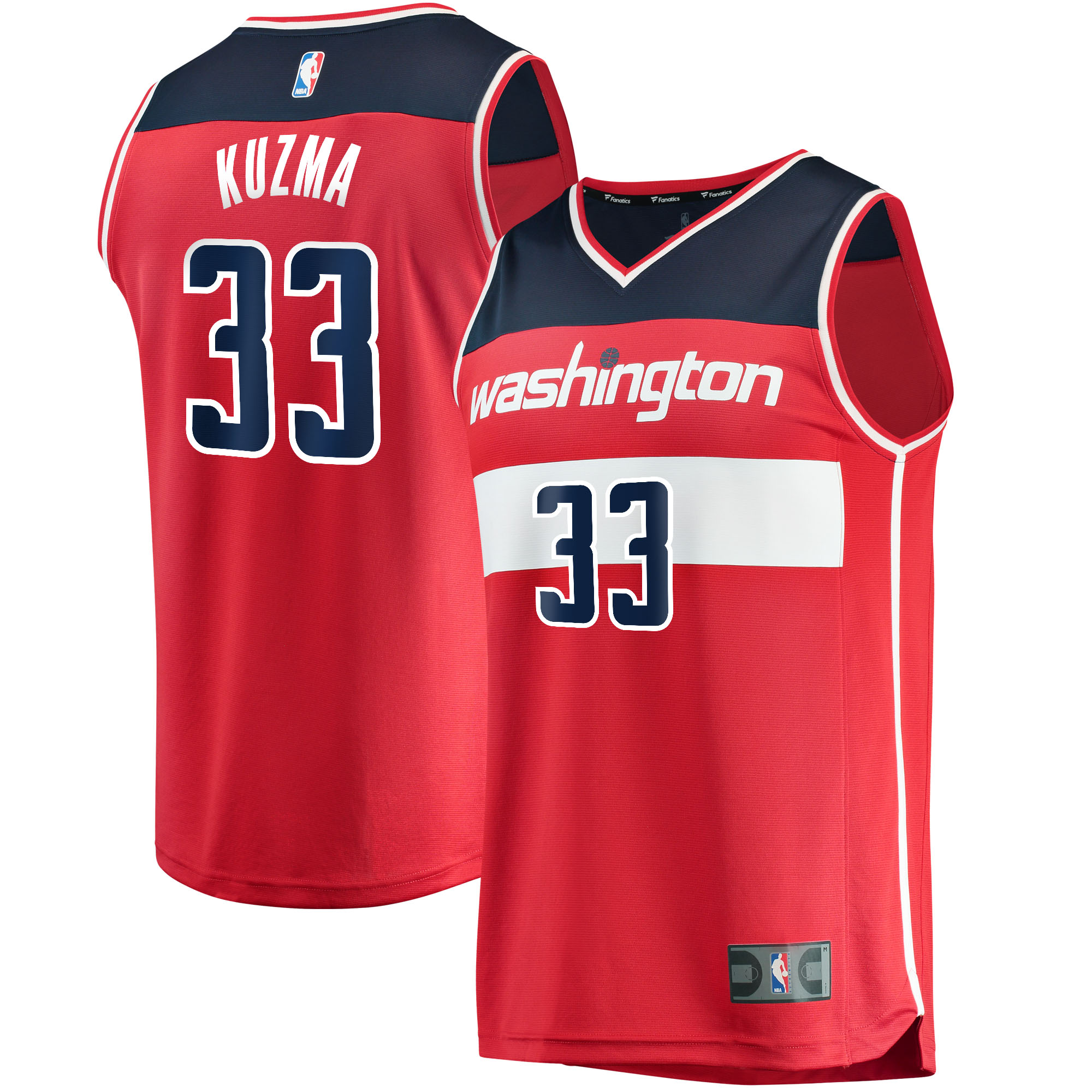 Kyle Kuzma Washington Wizards  2021/22 Fast Break Replica Jersey - Icon Edition - Red