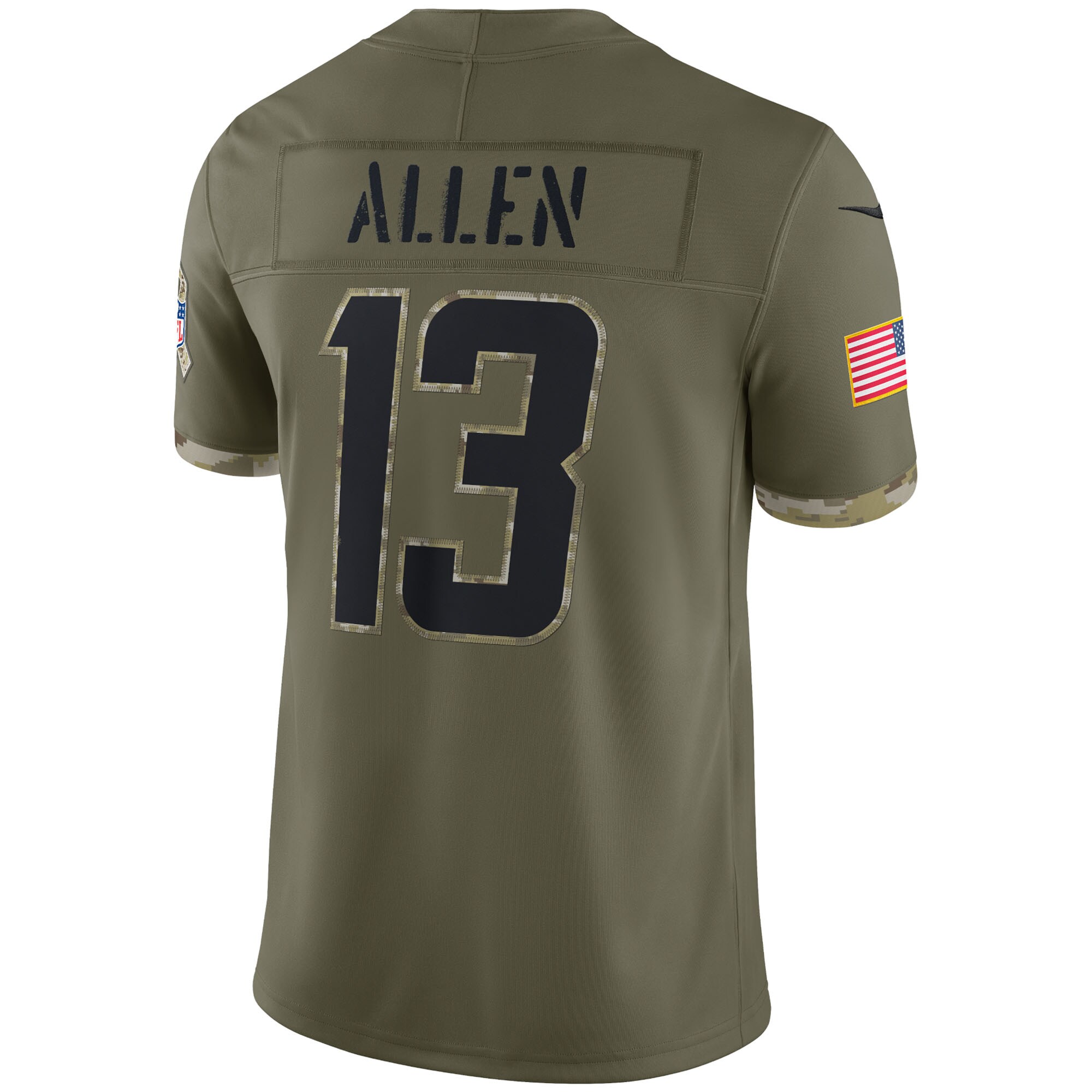 Keenan Allen Los Angeles Chargers  2022 Salute To Service Limited Jersey - Olive