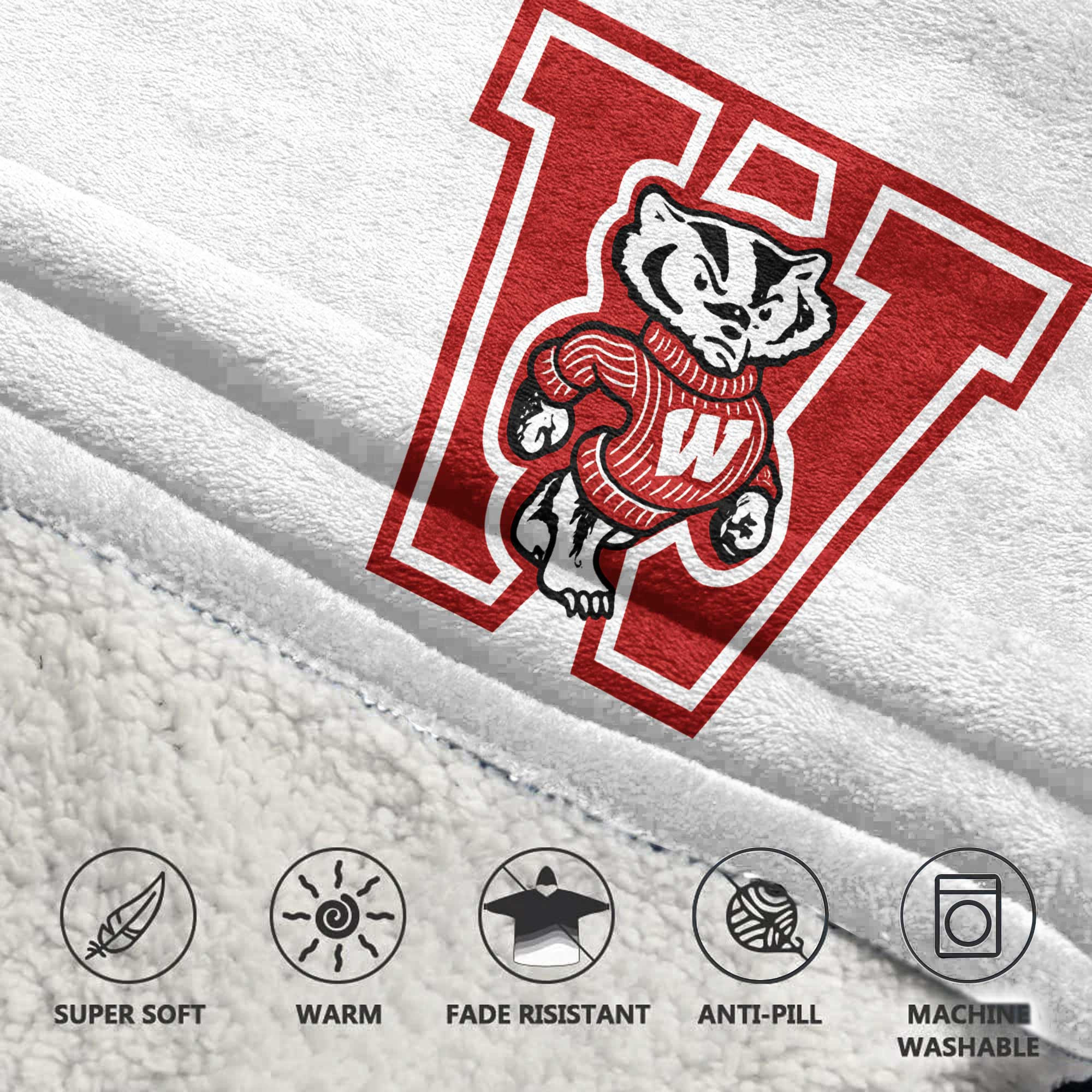Kid #1 Wisconsin Football Unisex Blanket Hoodie