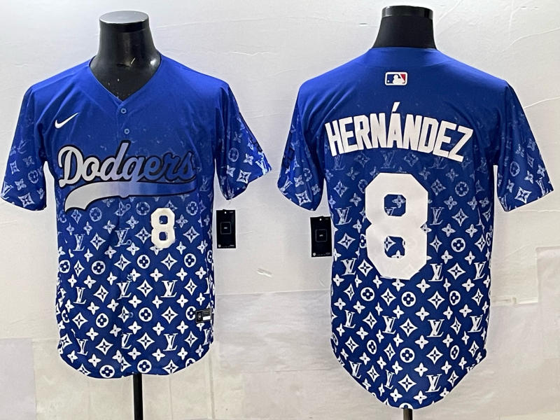 Men's Los #8 Enrique Hernandez Angeles Dodgers 2025 Custom Cool Jersey