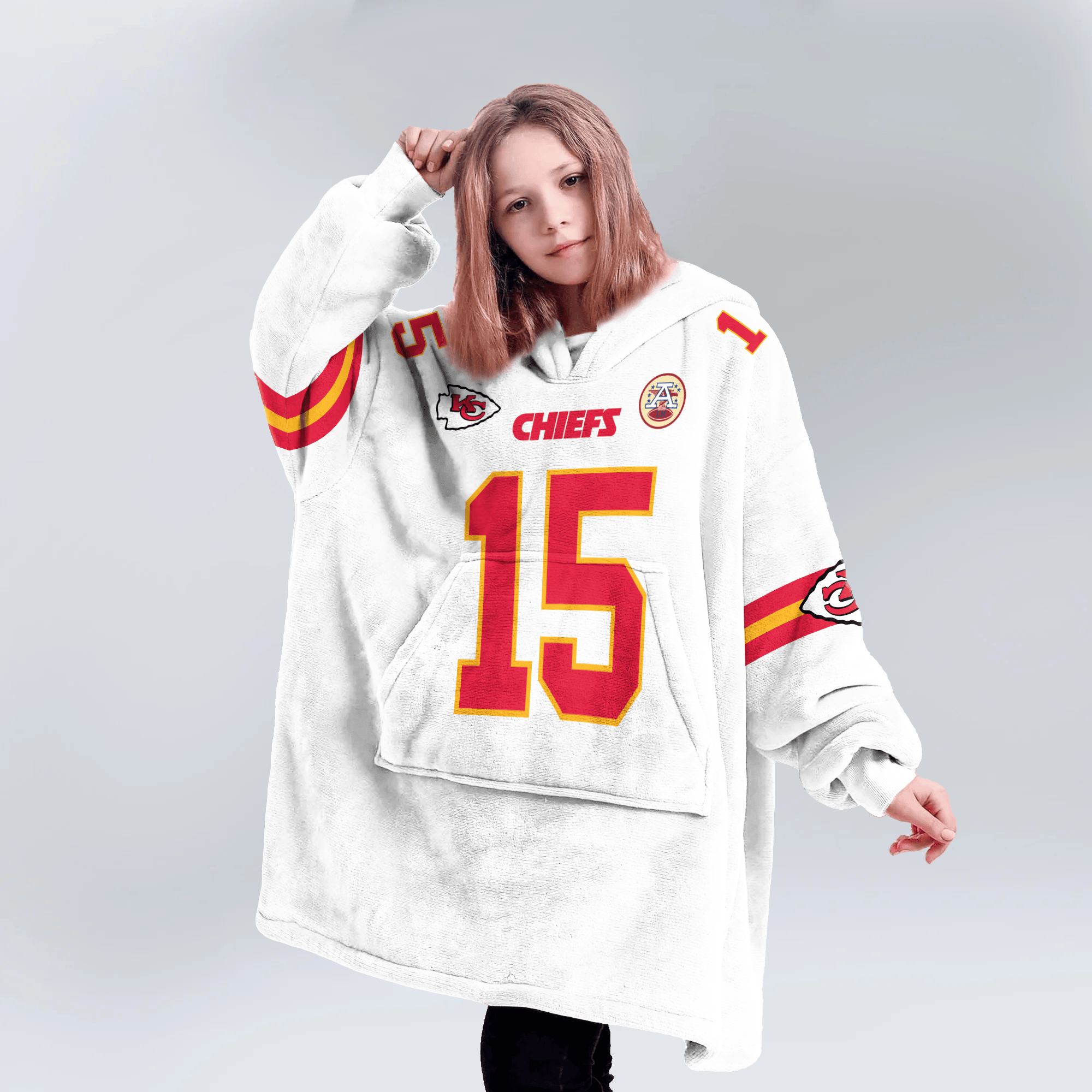 Kid P.M 15 Kansas City Football Unisex Blanket Hoodie