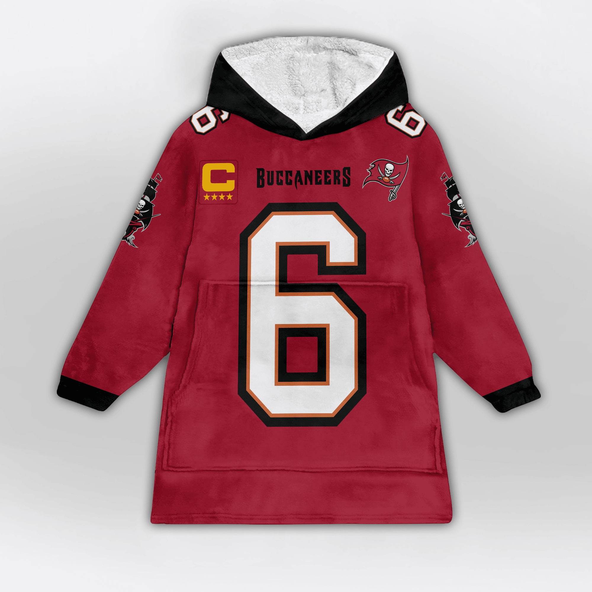 Kid B.M 6 Captain Tampa Bay Football Unisex Blanket Hoodie