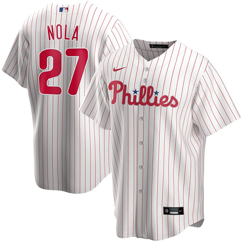 Men's  Philadelphia Phillies #27 Aaron Nola White Home 2020 MLB Jersey
