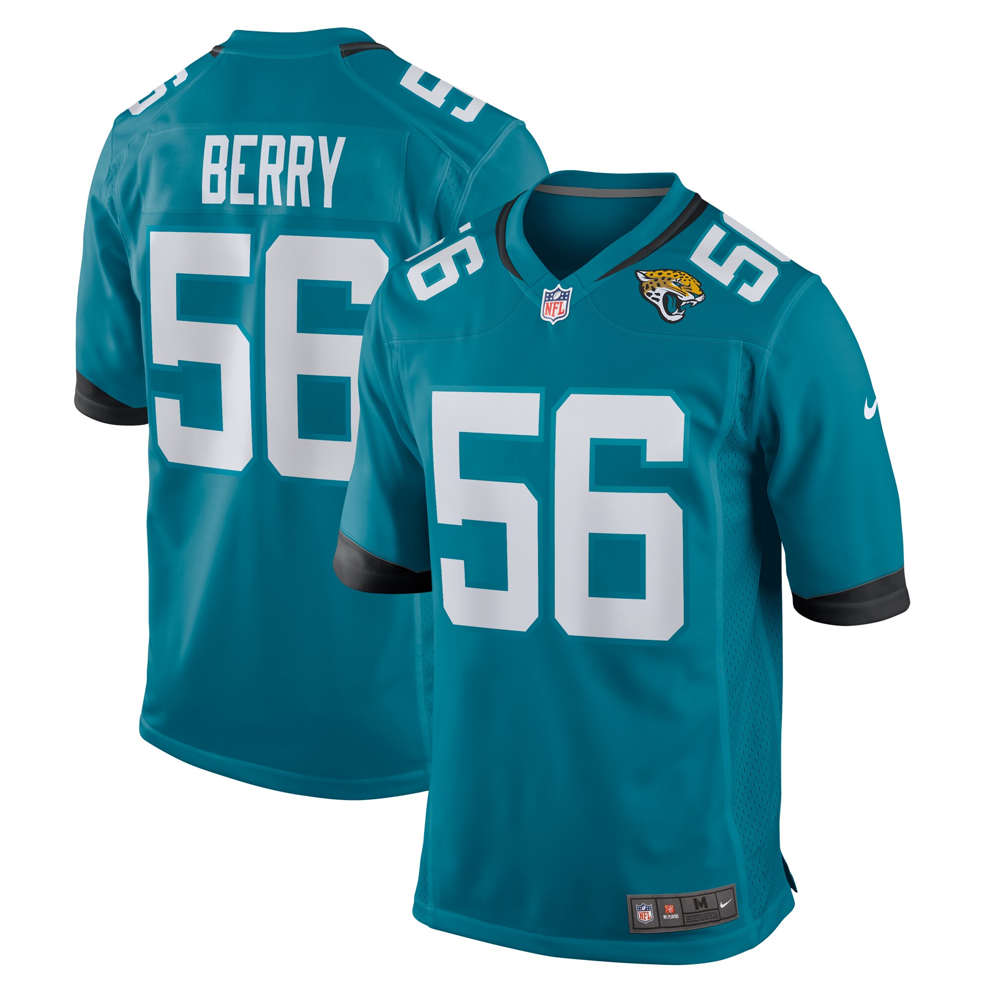 Rashod Berry Jacksonville Jaguars  Home Game Player Jersey - Teal