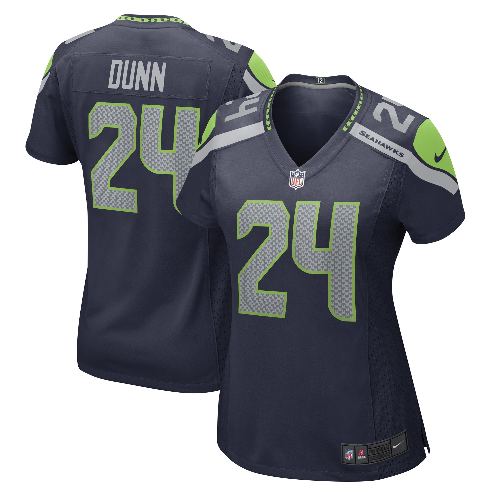 Isaiah Dunn Seattle Seahawks  Women's Game Player Jersey - College Navy