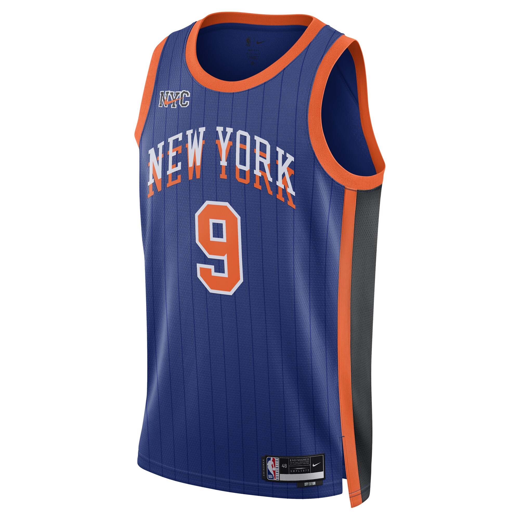 Unisex New York Knicks RJ Barrett  Blue 2023/24 Swingman Jersey - City Edition
