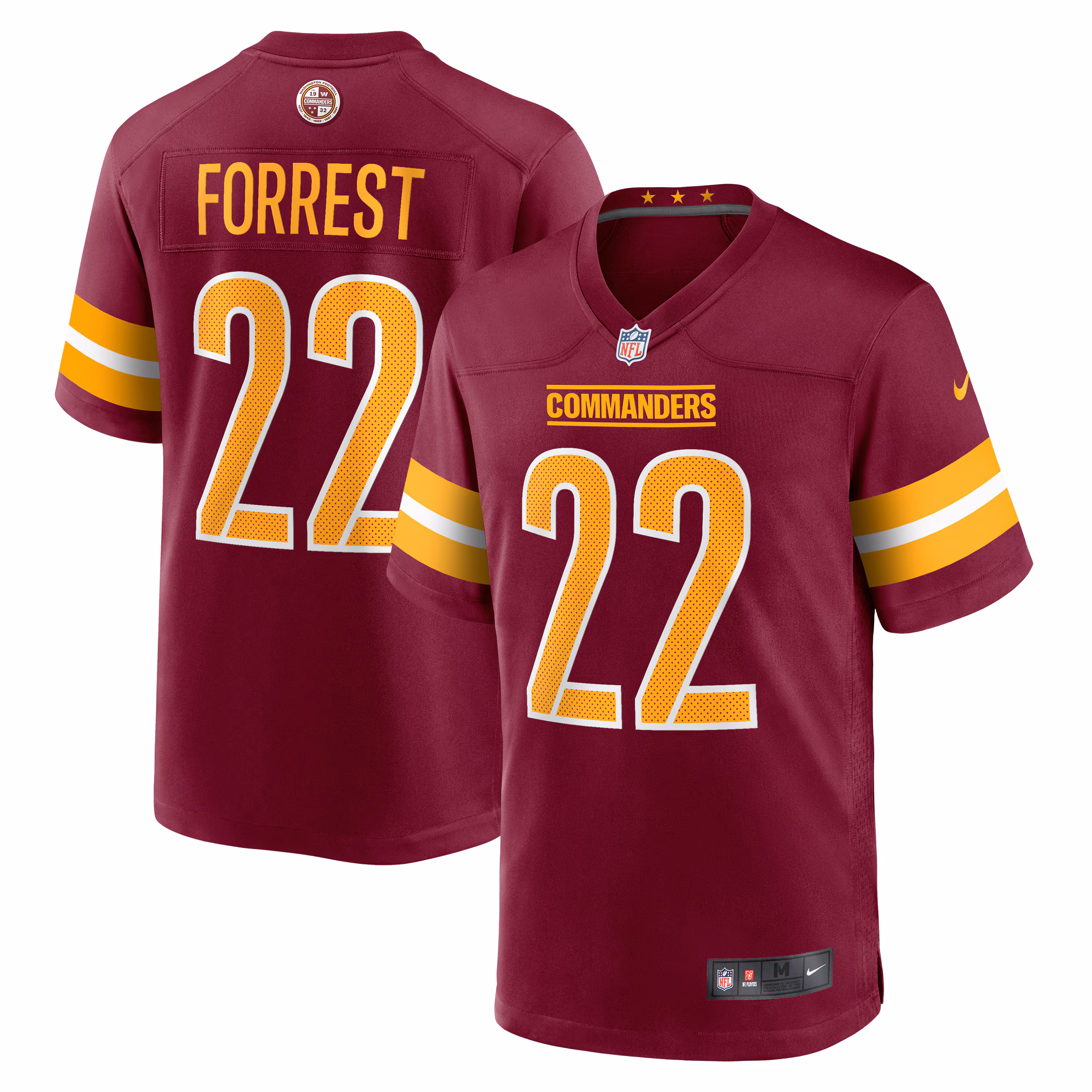 Darrick Forrest Washington Commanders Game Player Jersey - Burgundy