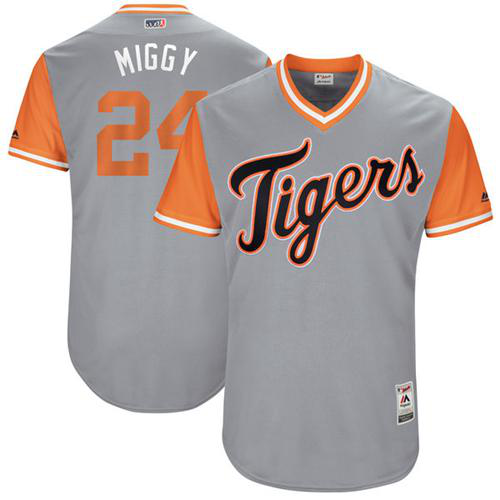 Detroit Tigers #24 Miguel Cabrera Gray