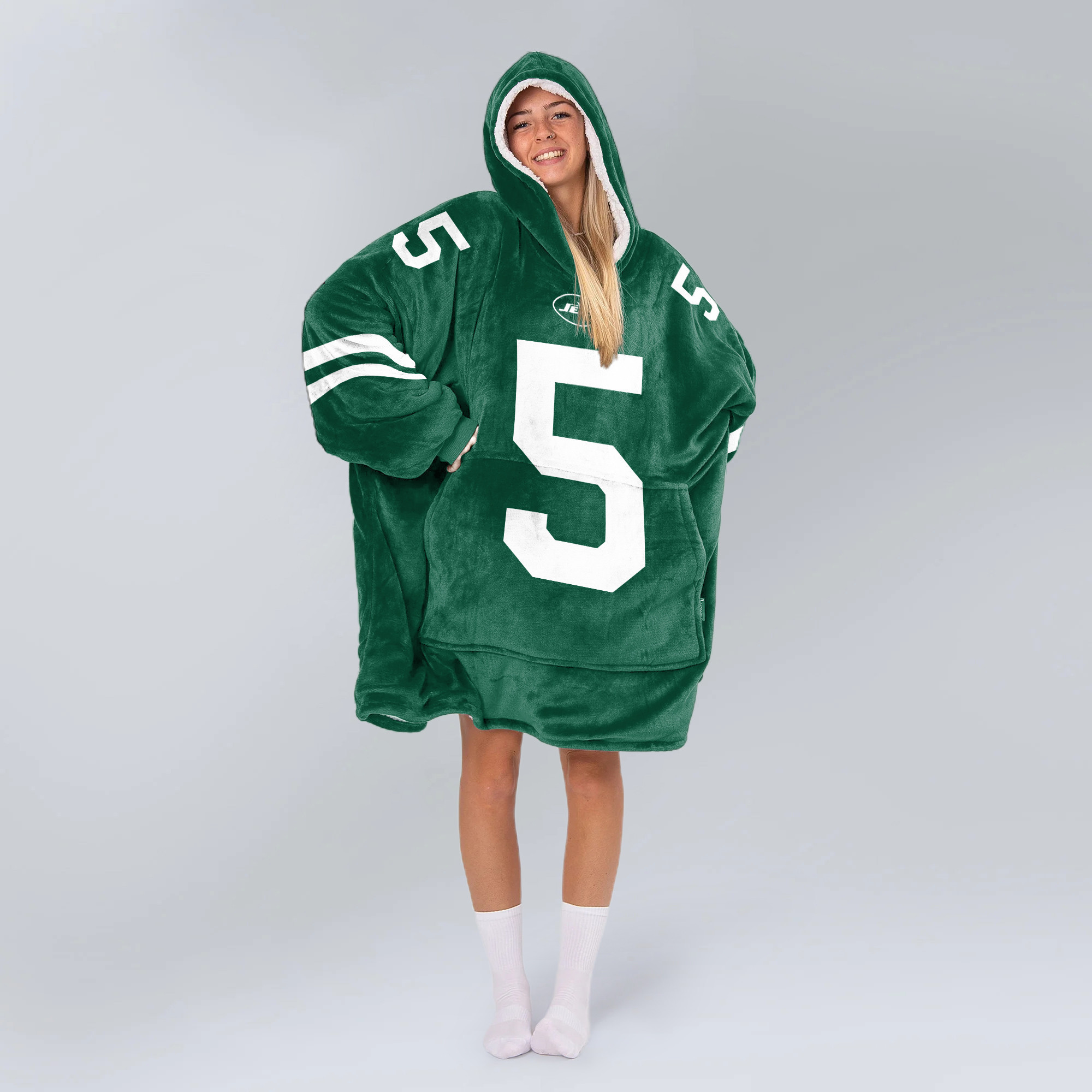 Adult GW 5 New York Football Unisex Blanket Hoodie