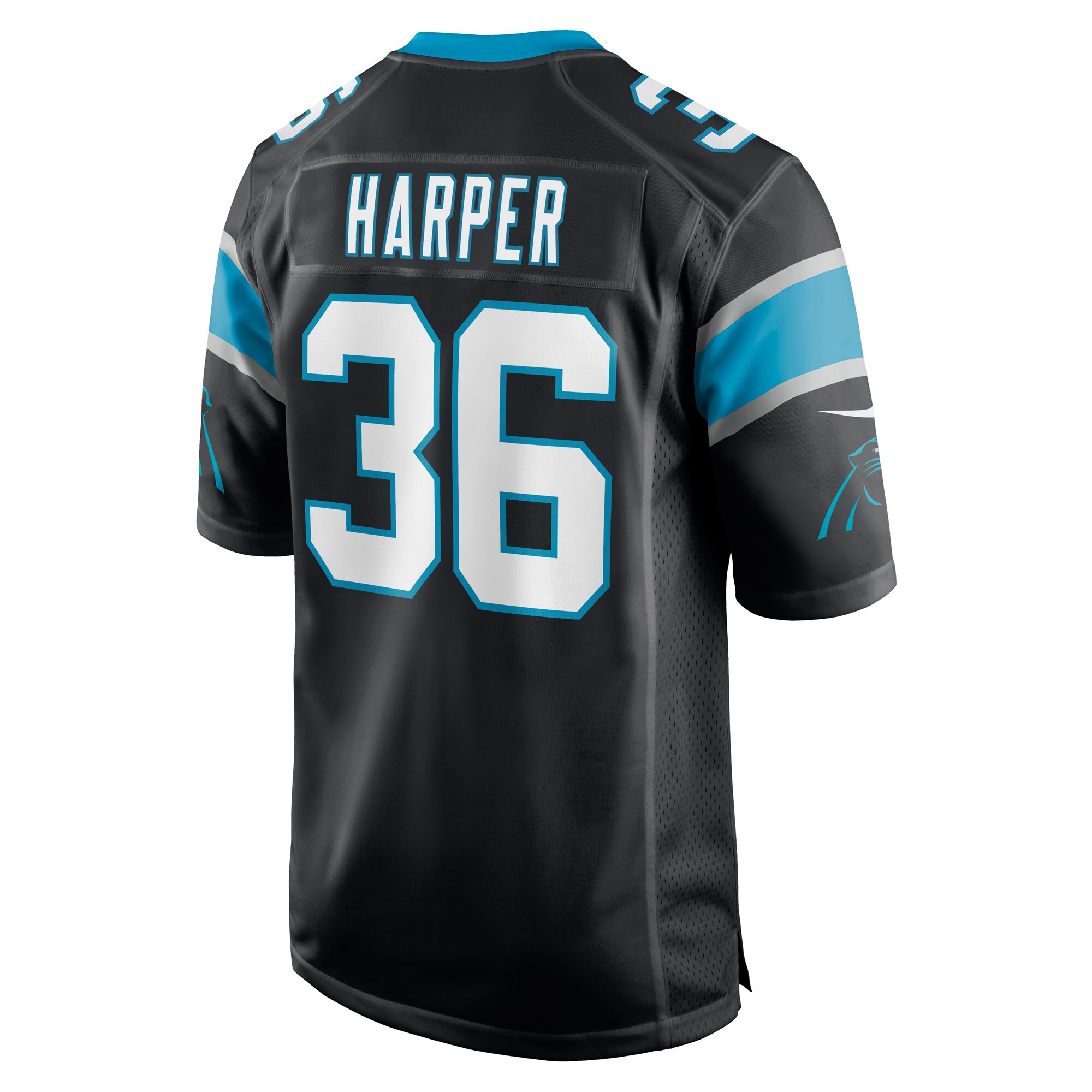 Madre Harper Carolina Panthers  Game Player Jersey - Black