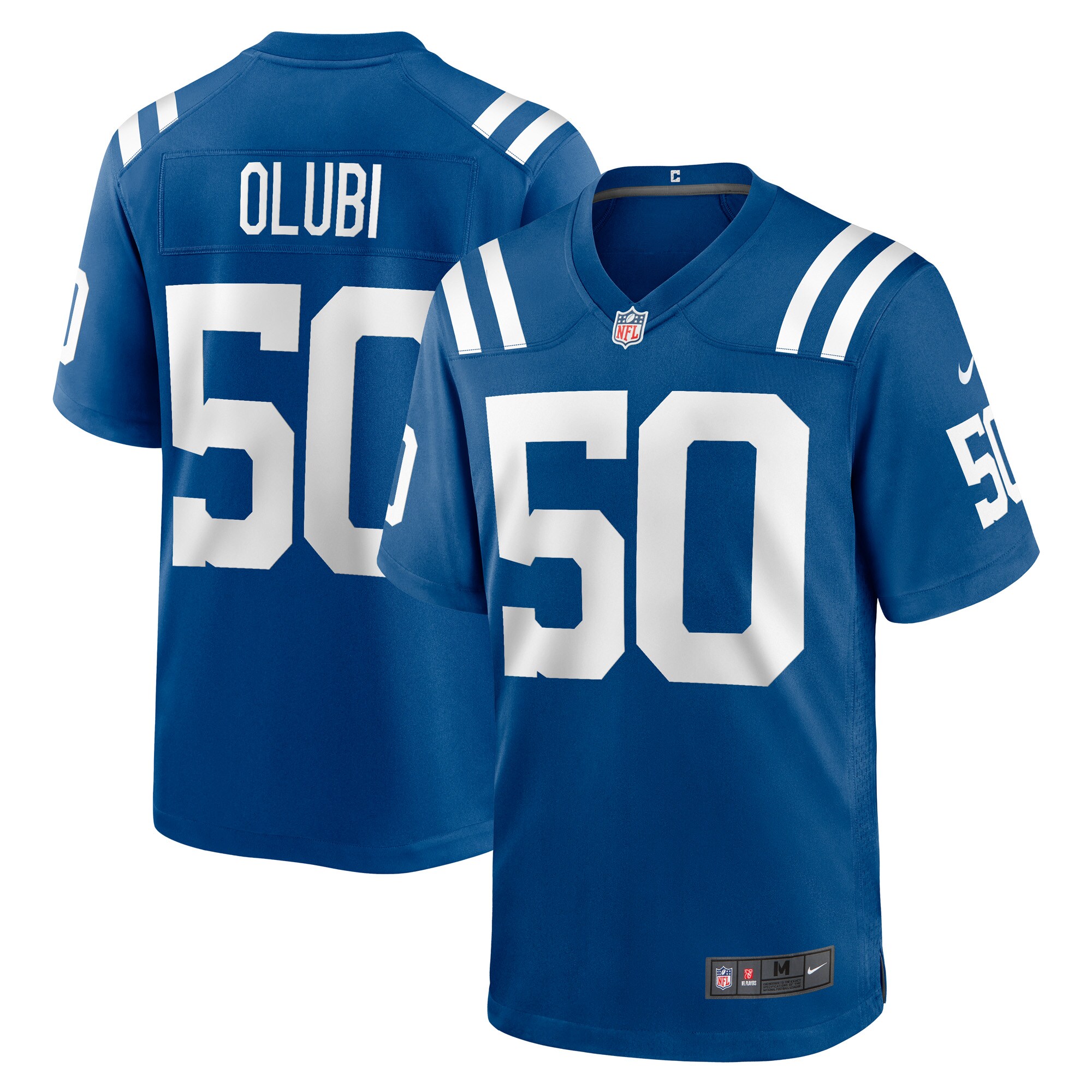 Segun Olubi Indianapolis Colts Game Player Jersey - Royal