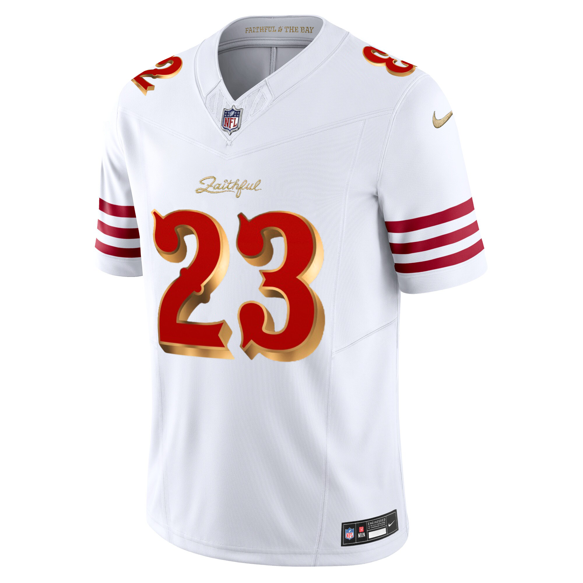 Men's Christian McCaffrey #23 San Francisco 49ers Rivalries Collection Limited Jersey-White