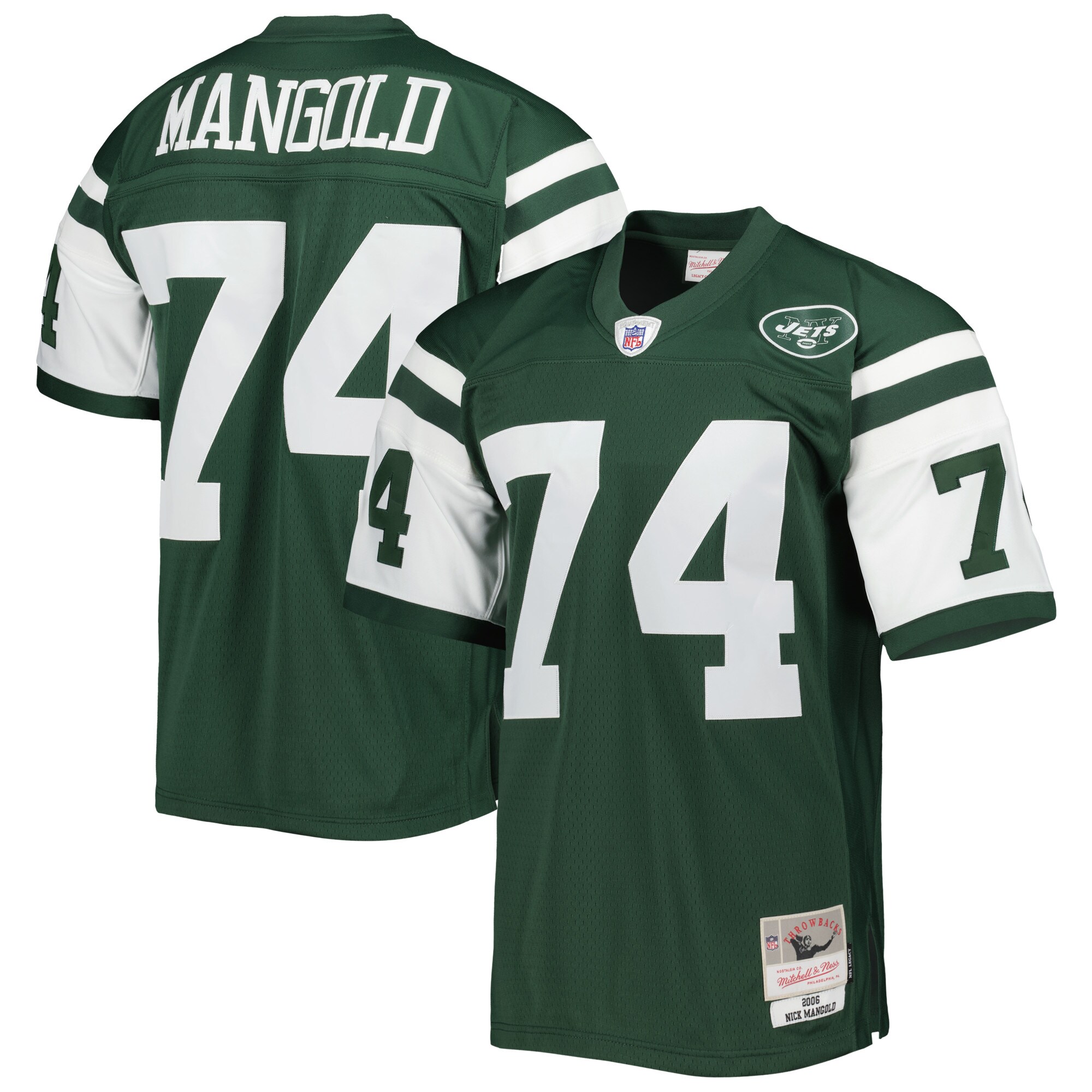 Nick Mangold New York Jets  2006 Legacy Replica Jersey - Green