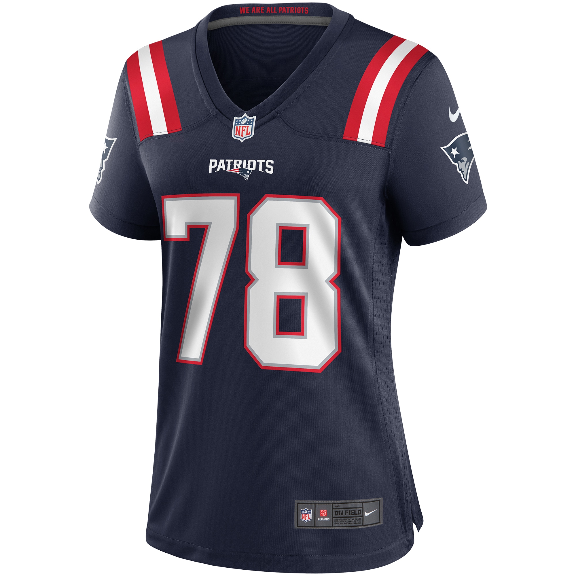 Bruce Armstrong New England Patriots Women's Game Retired Player Jersey - Navy