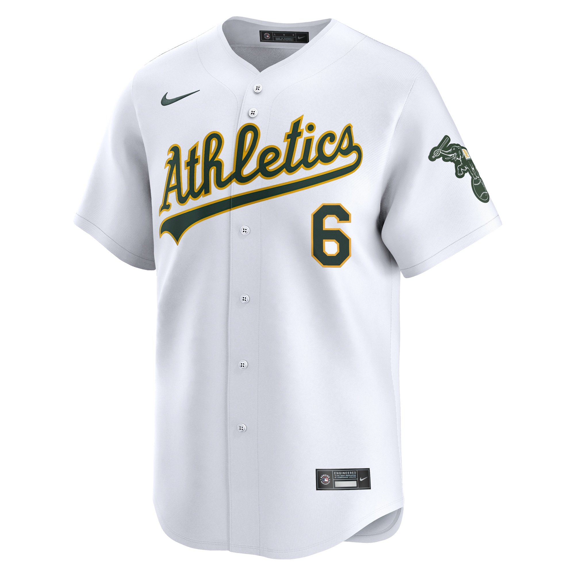 Men's Oakland Athletics  Diaz  White Home Limited Player Jersey