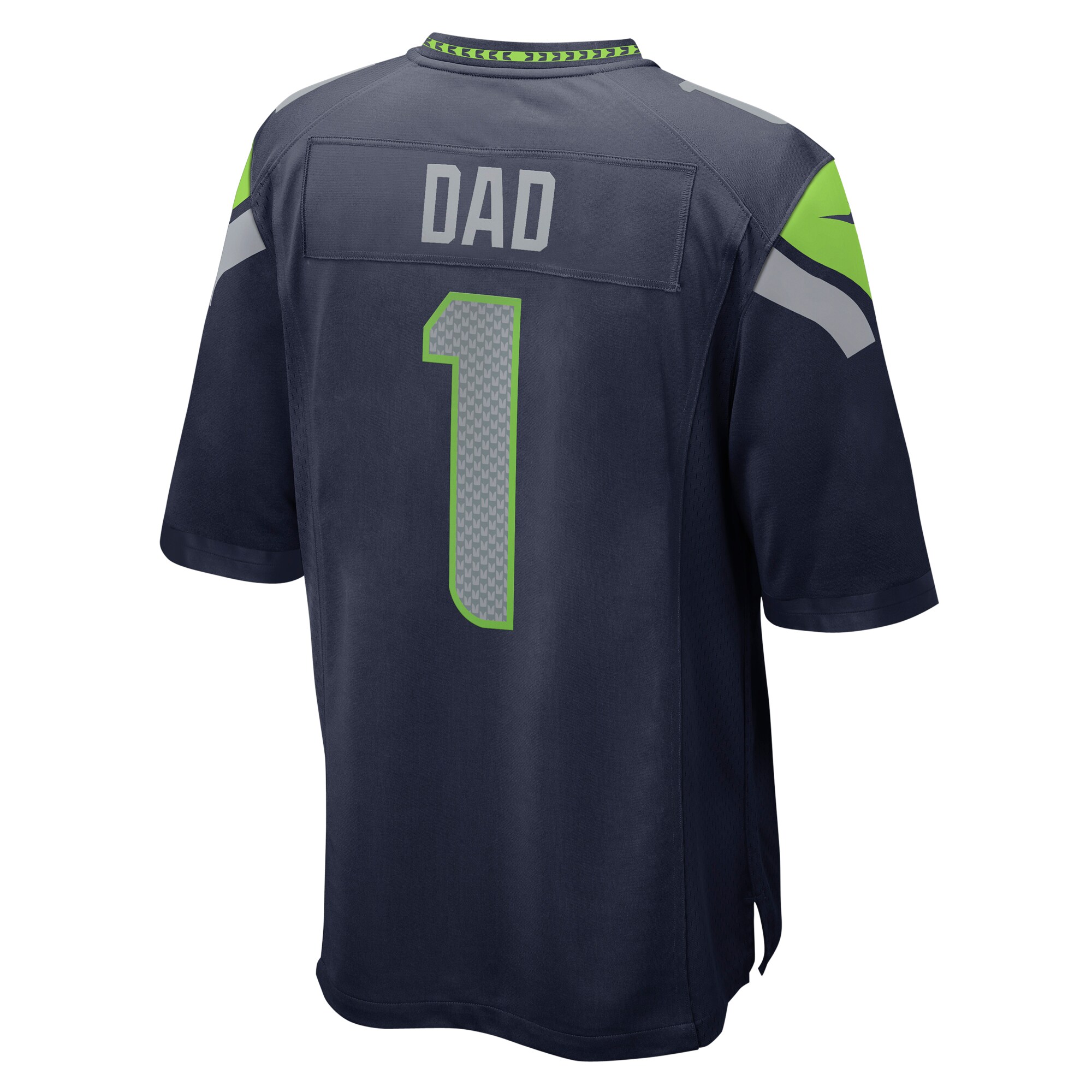 Number 1 Dad Seattle Seahawks  Game Jersey - College Navy