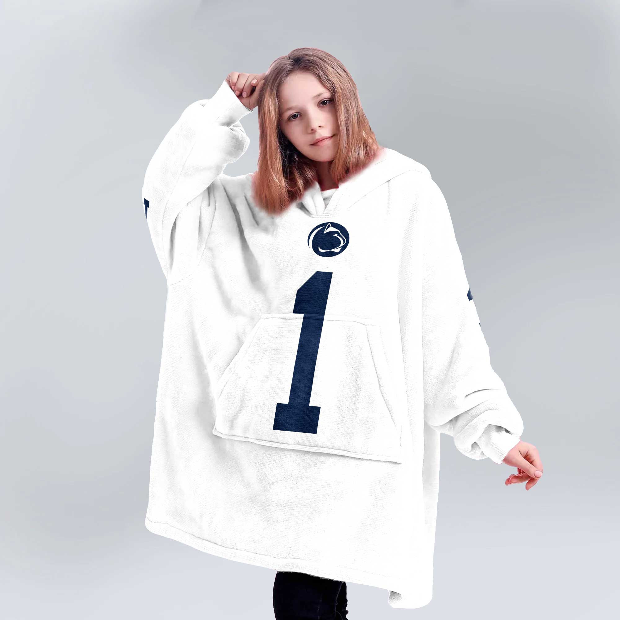 Adult #1 Penn State Football Unisex Blanket Hoodie