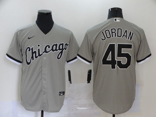 Men's  Chicago White Sox #45 Michael  Grey Stitched MLB Cool Base Jersey