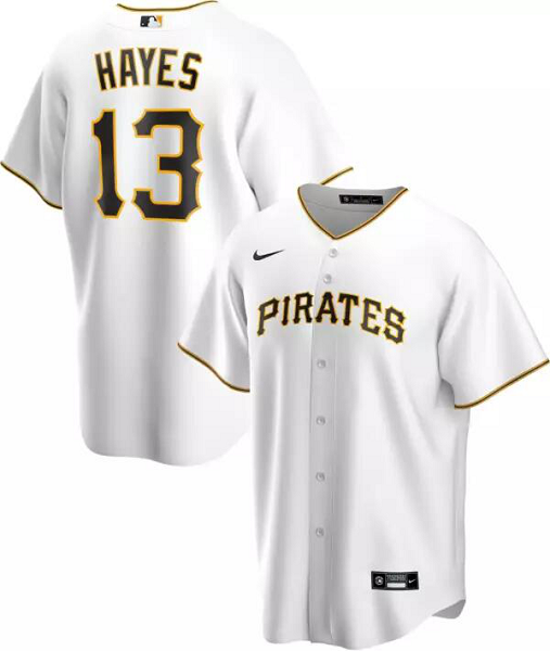 Men's  Men's Pittsburgh Pirates #13 Ke'Bryan Hayes Cool Base White MLB Jersey