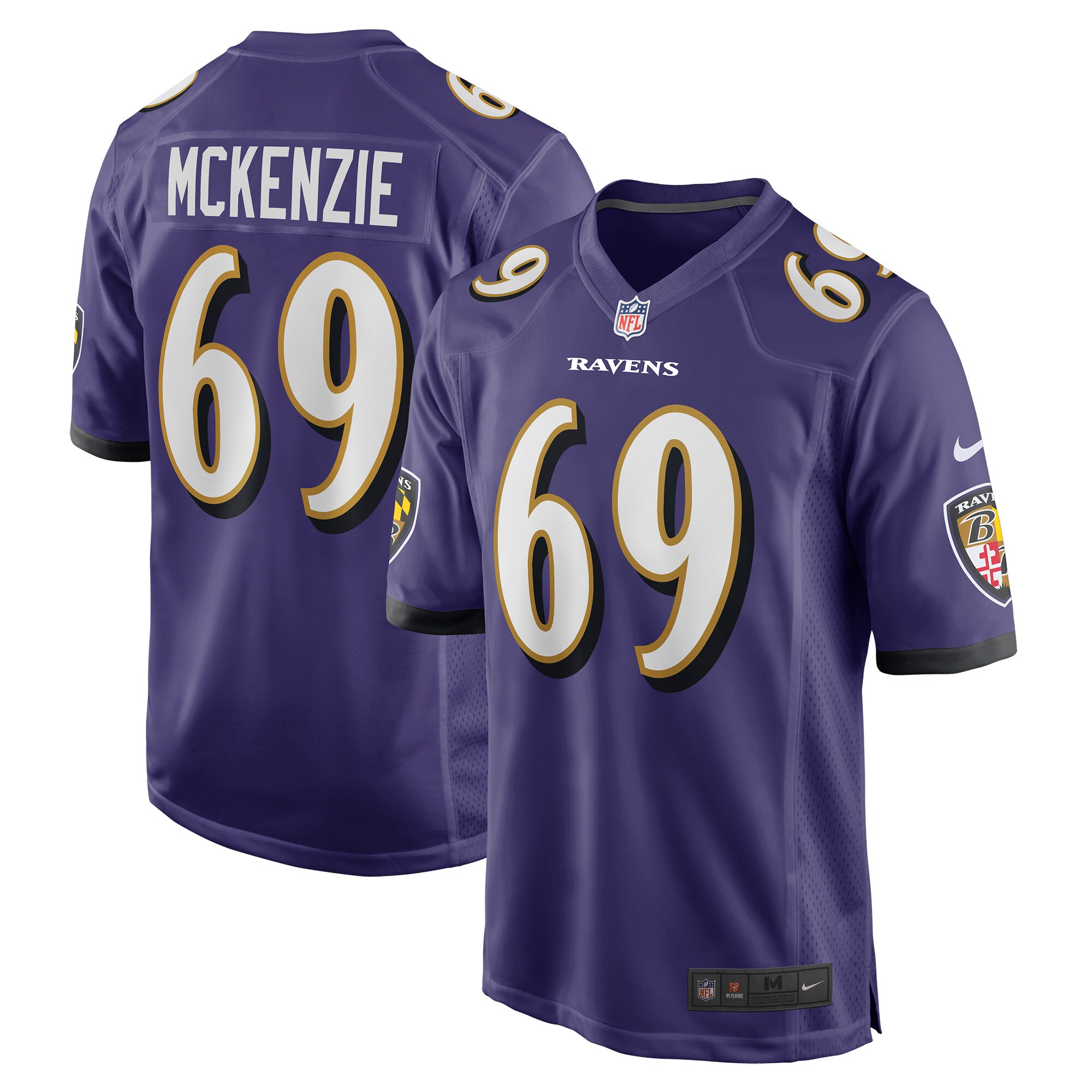 Kahlil McKenzie Baltimore Ravens  Game Jersey - Purple