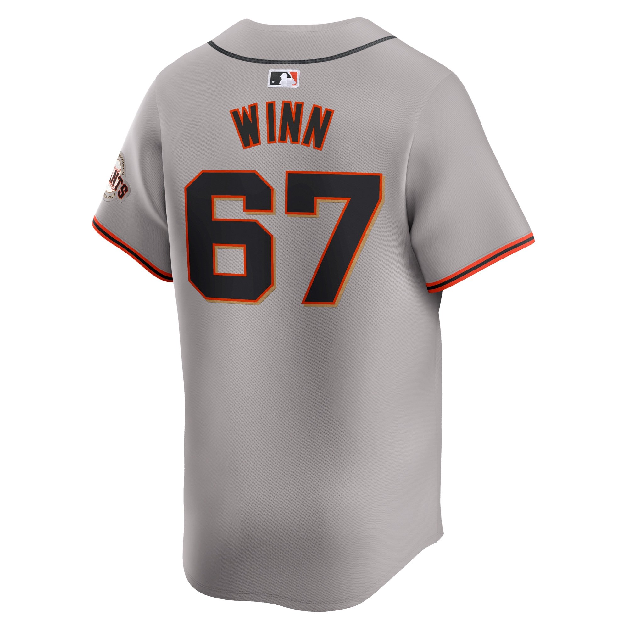 Men's San Francisco Giants Keaton Winn  Gray Away Limited Player Jersey