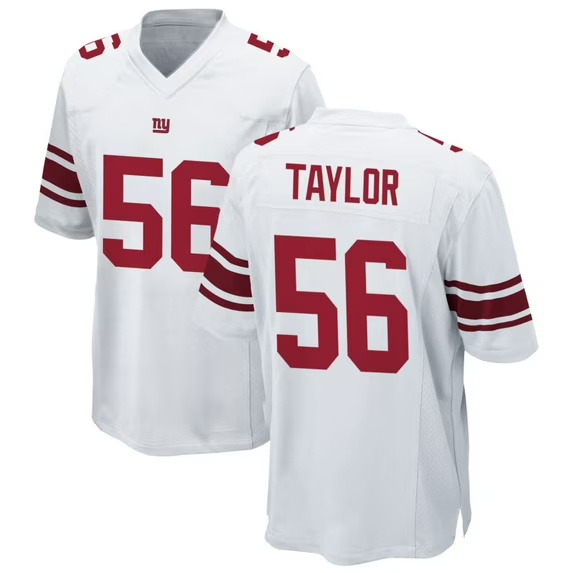 Men's New York Giants #56 Lawrence Taylor White 2025 Retired Nfl Game Jersey