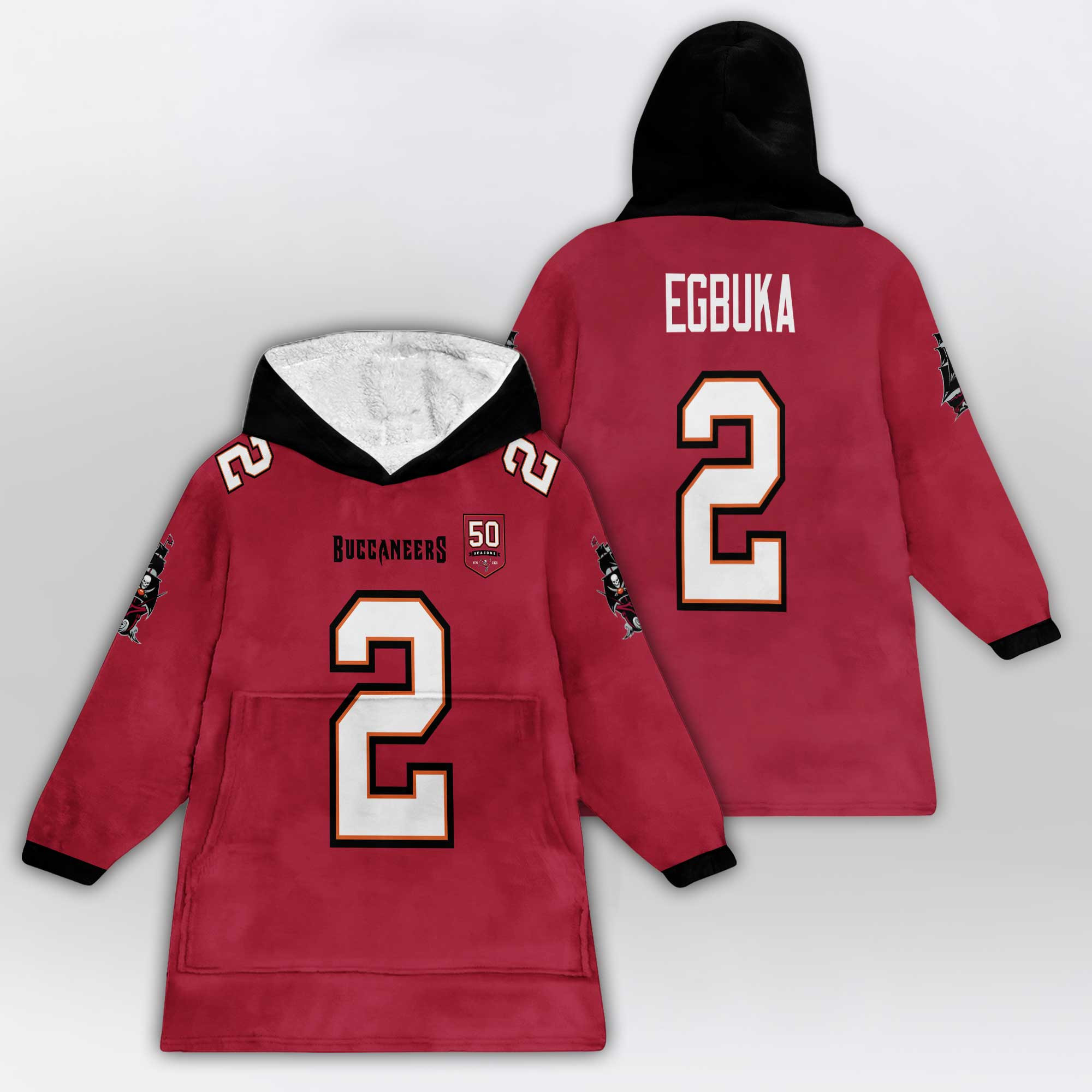 Adult E.E 2 Tampa Bay Football Unisex Blanket Hoodie