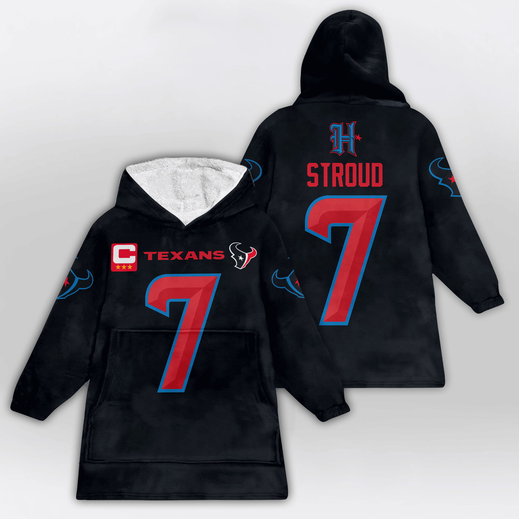 Kid C.J.S 7 Captain Houston Football Unisex Blanket Hoodie