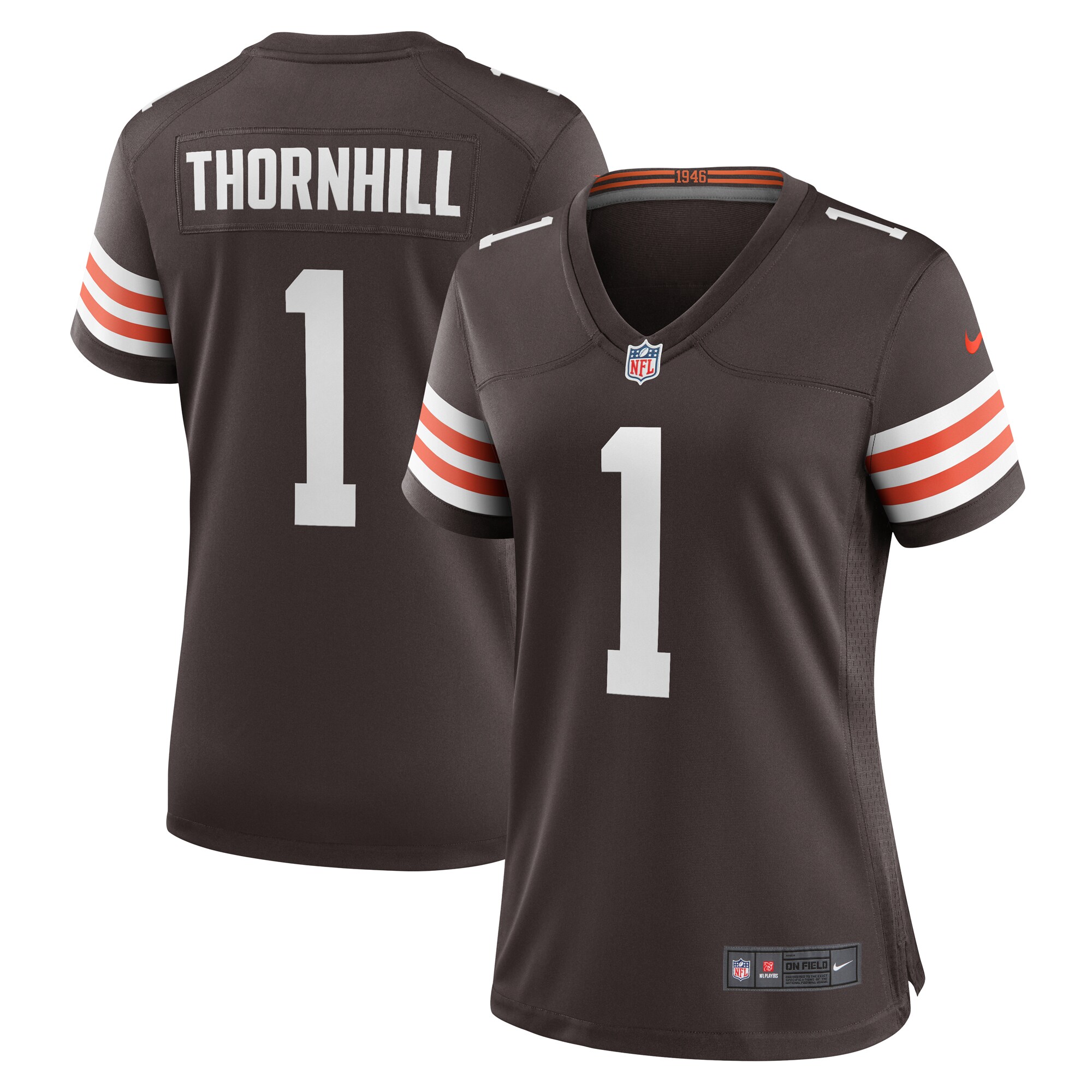 Juan Thornhill Cleveland Browns Women's Team Game Jersey - Brown