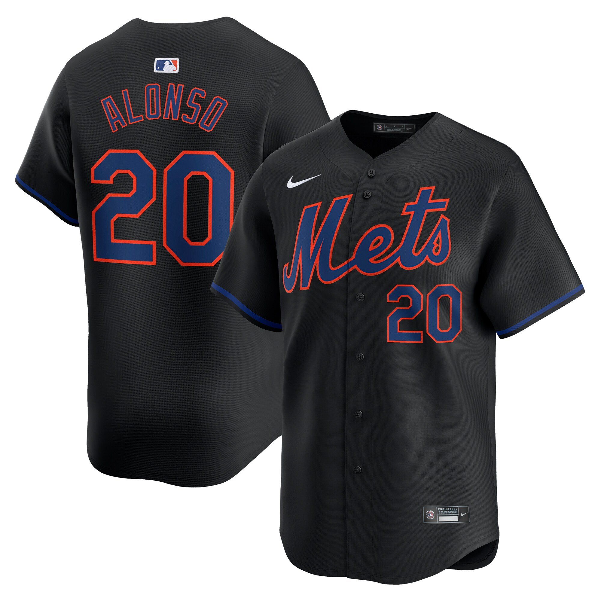 Men's New York Mets Pete Alonso  Black Alternate Limited Player Jersey