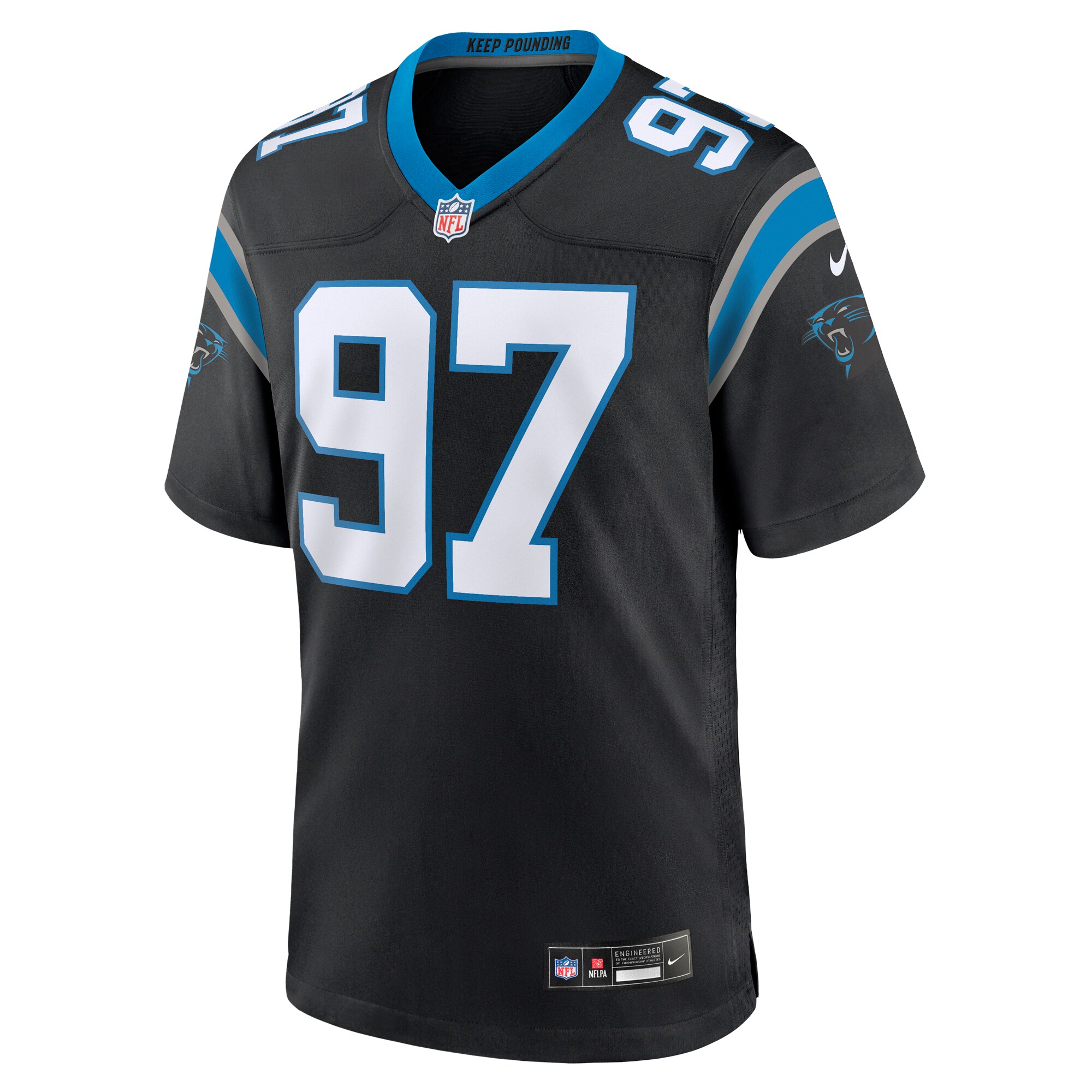 Yetur Gross-Matos Carolina Panthers  Team Game Jersey - Black