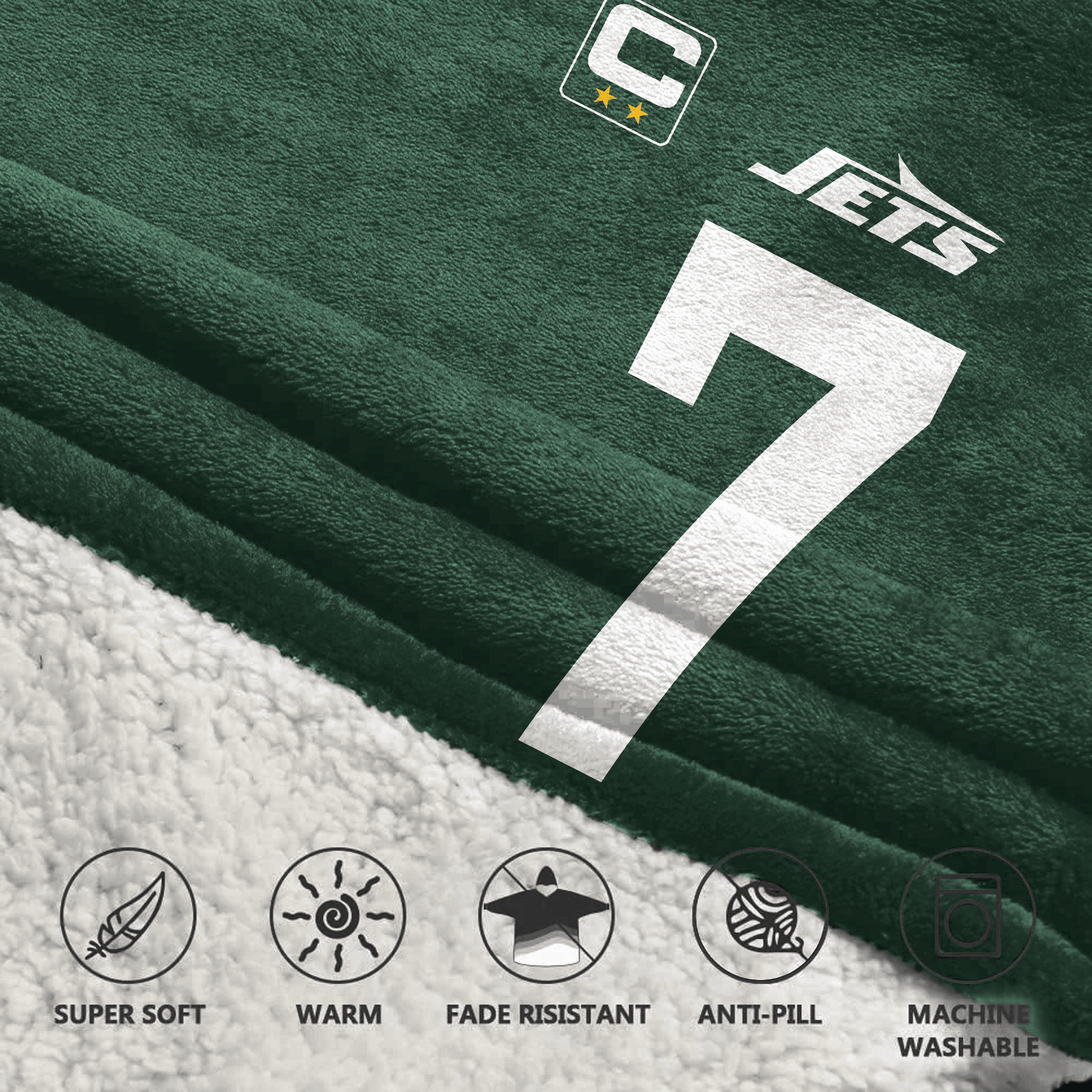 Kid J.F 7 Captain New York J Football Unisex Blanket Hoodie