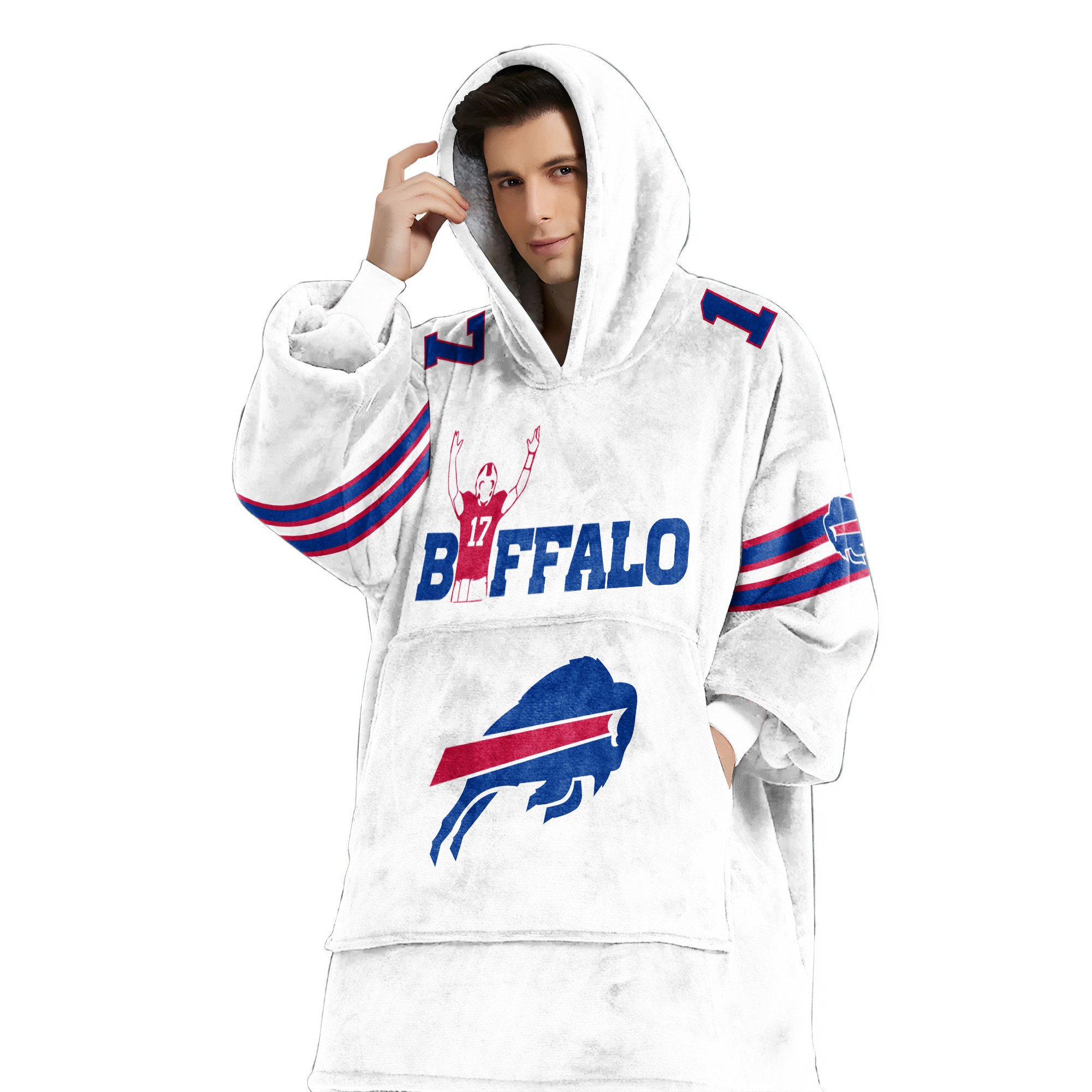 Adult J.A. 17 Buffalo Football Unisex Blanket Hoodie